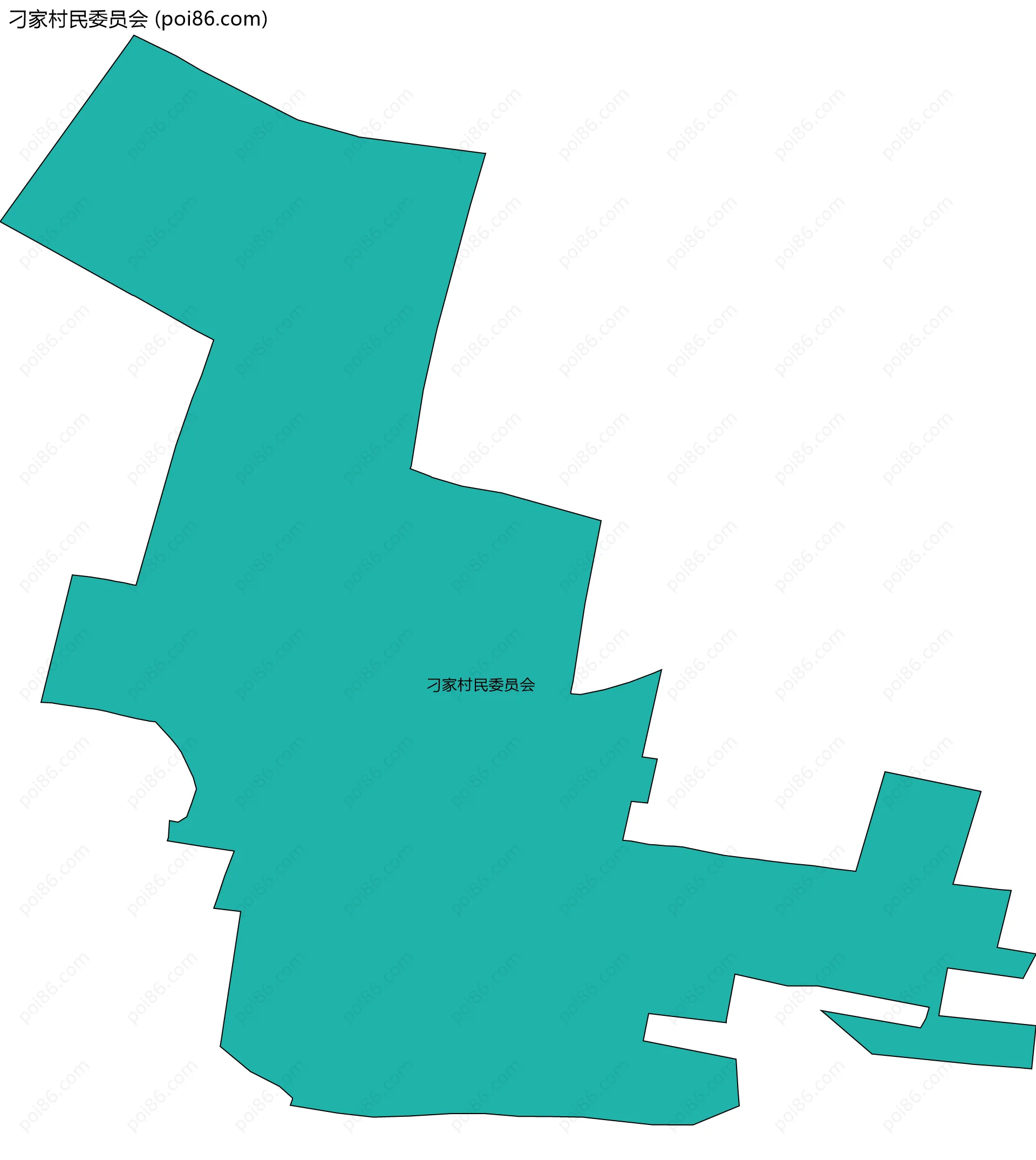 刁家村民委员会边界地图