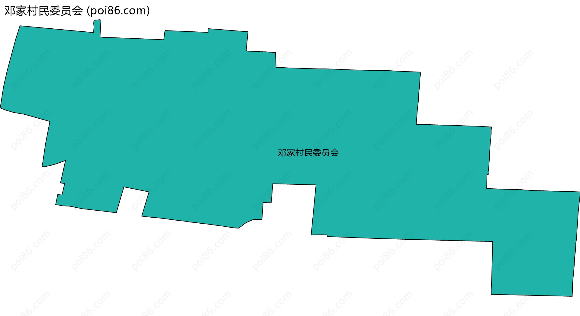 邓家村民委员会边界地图