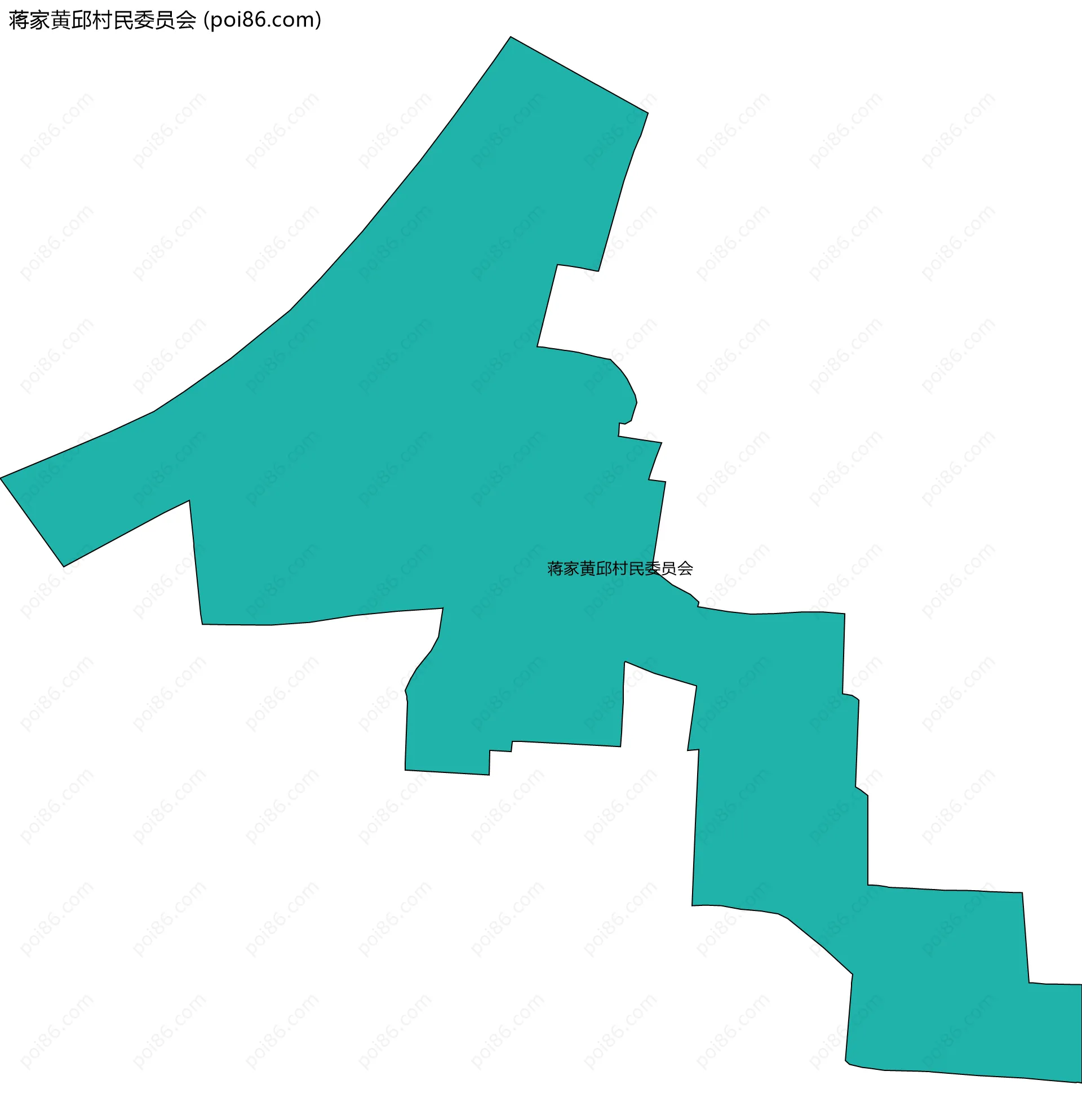 蒋家黄邱村民委员会边界地图
