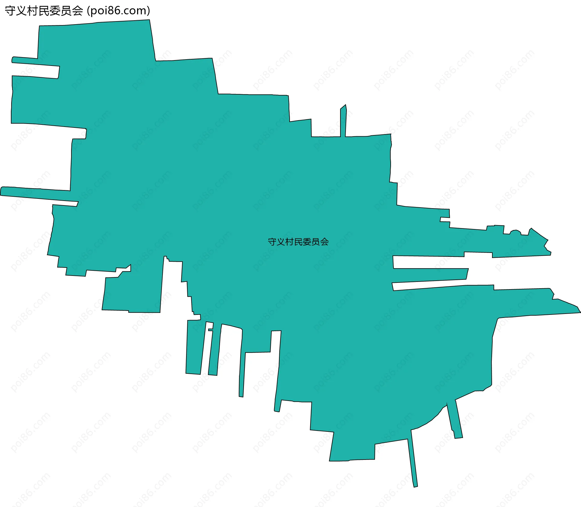 守义村民委员会边界地图