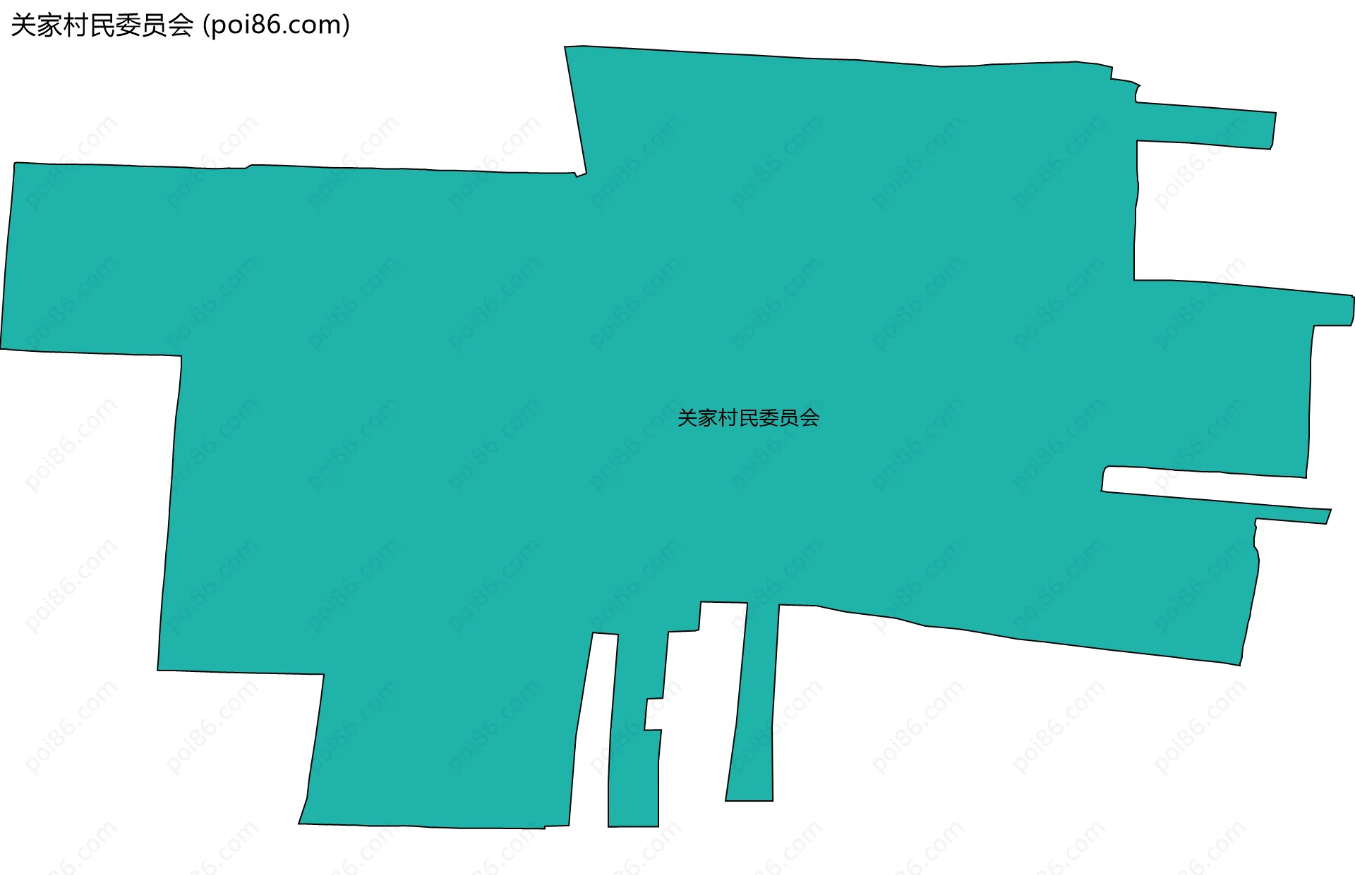 关家村民委员会边界地图