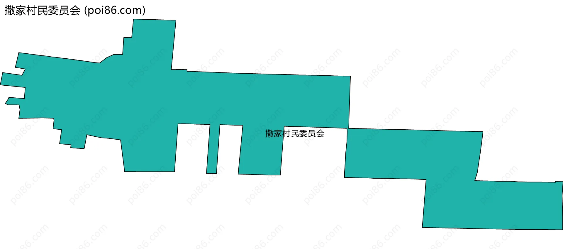 撒家村民委员会边界地图