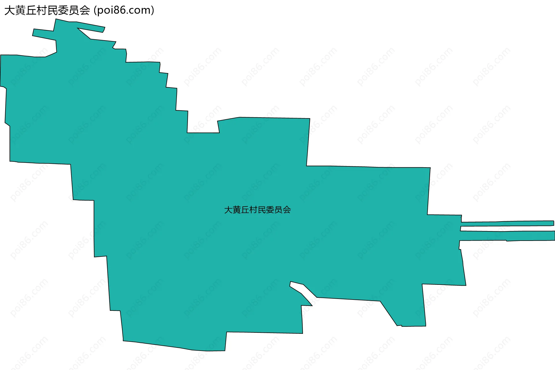 大黄丘村民委员会边界地图