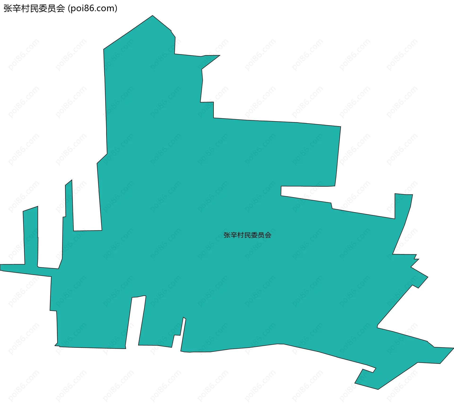 张辛村民委员会边界地图