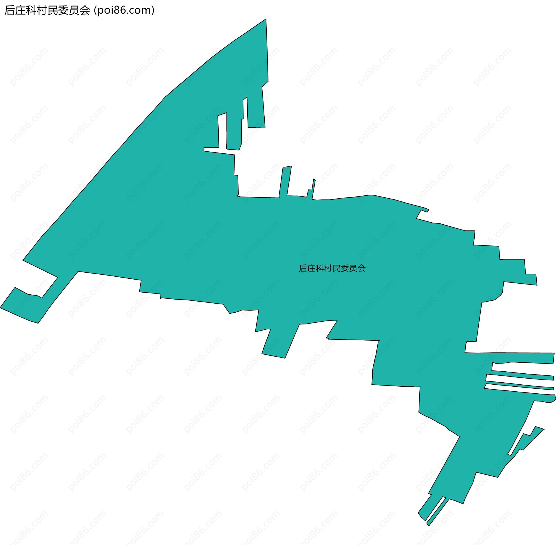 后庄科村民委员会边界地图