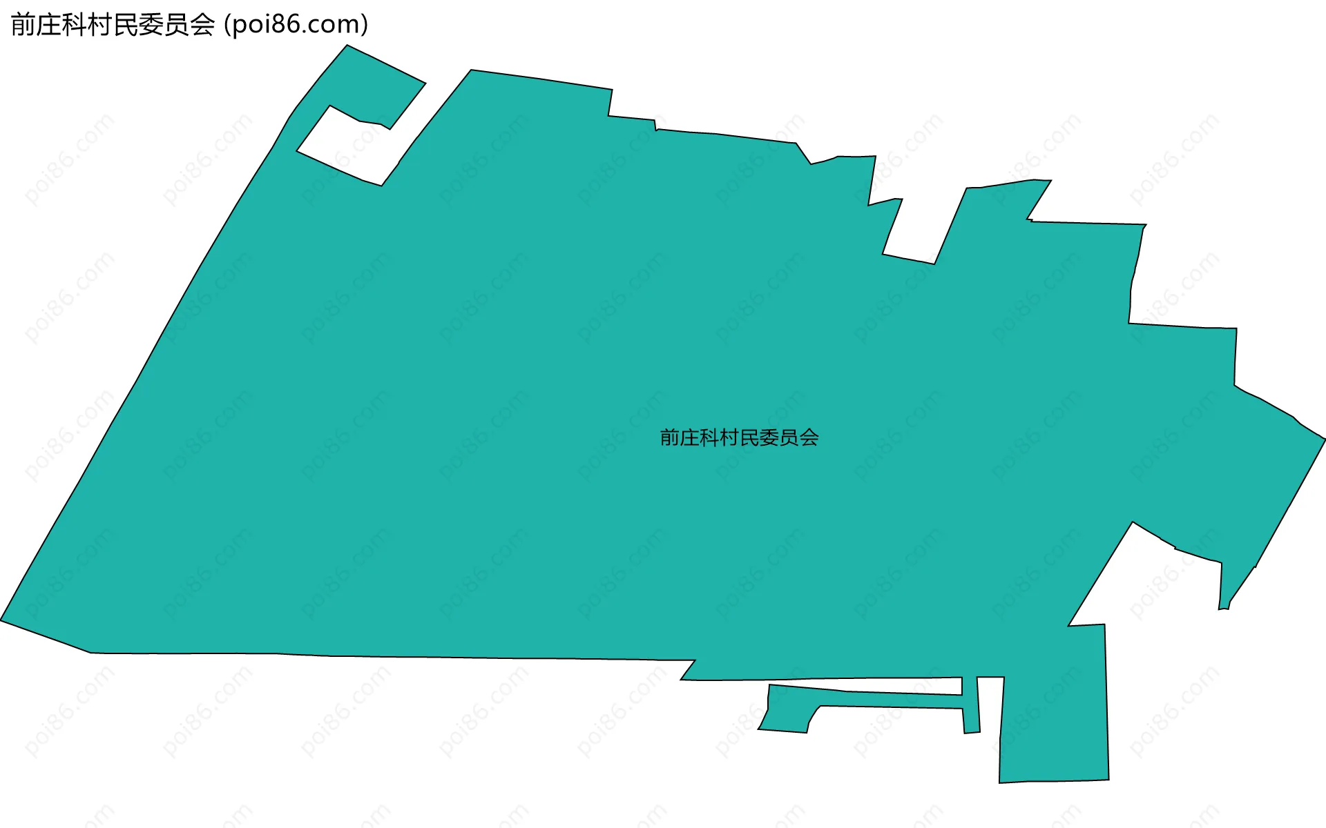 前庄科村民委员会边界地图