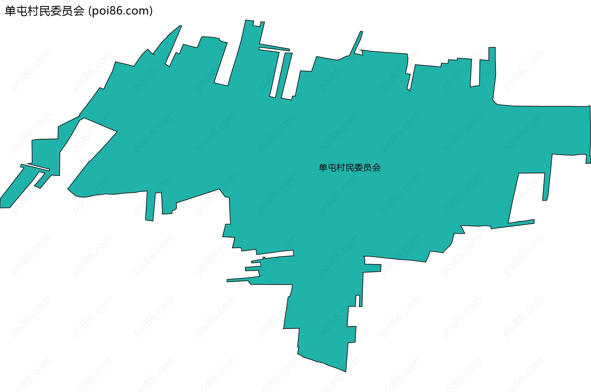 单屯村民委员会边界地图