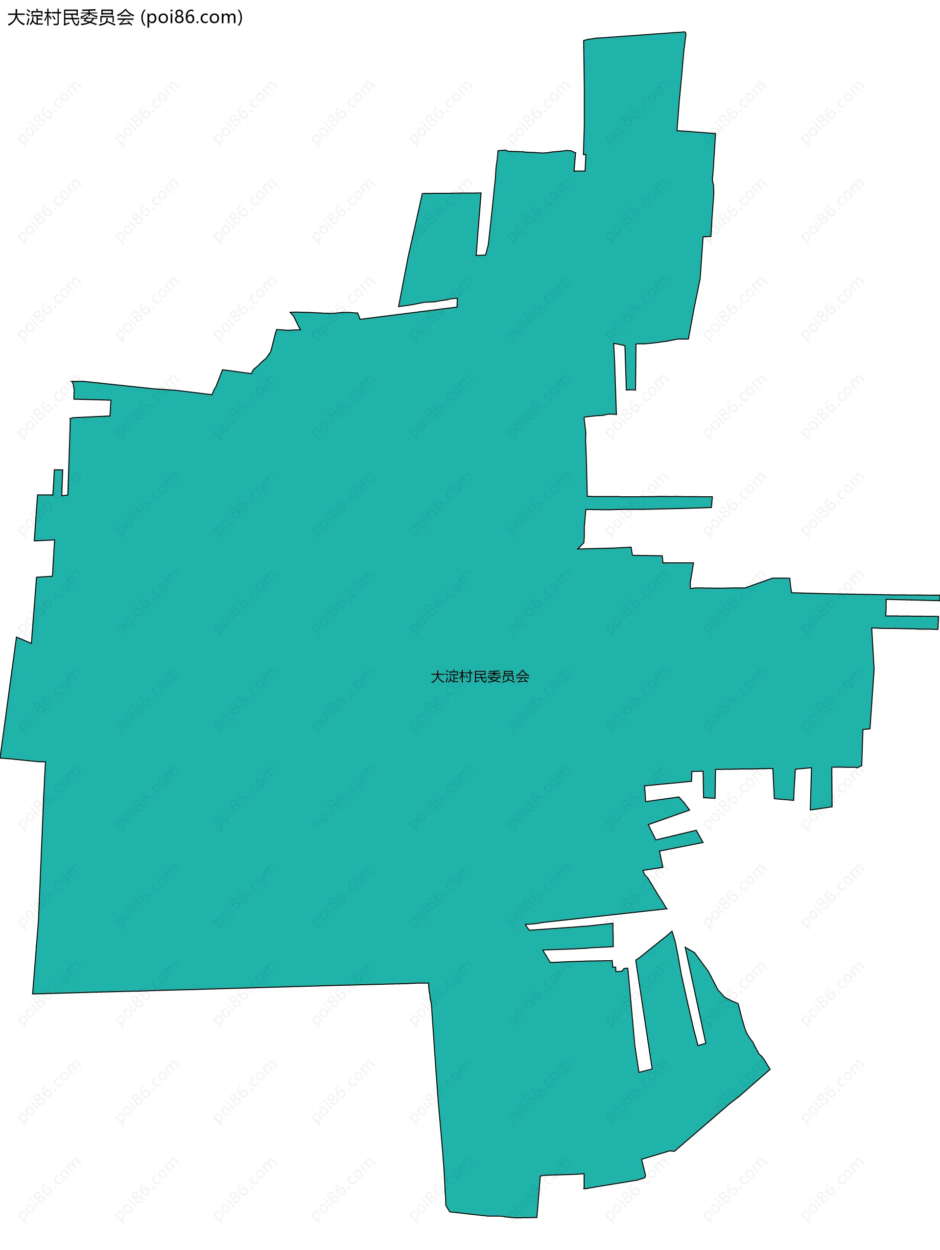 大淀村民委员会边界地图