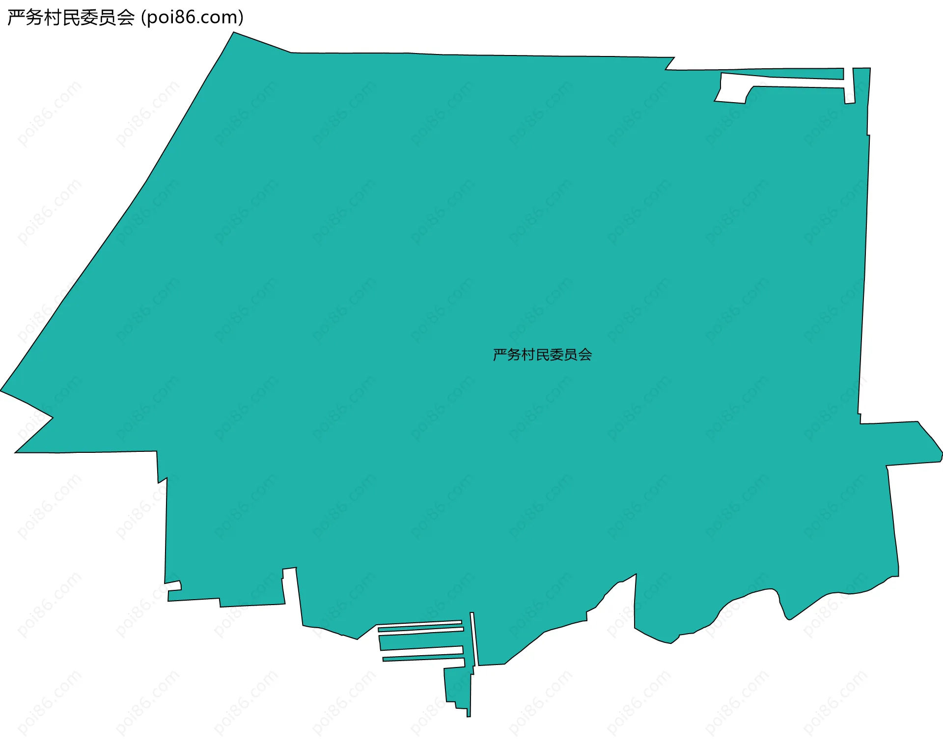 严务村民委员会边界地图