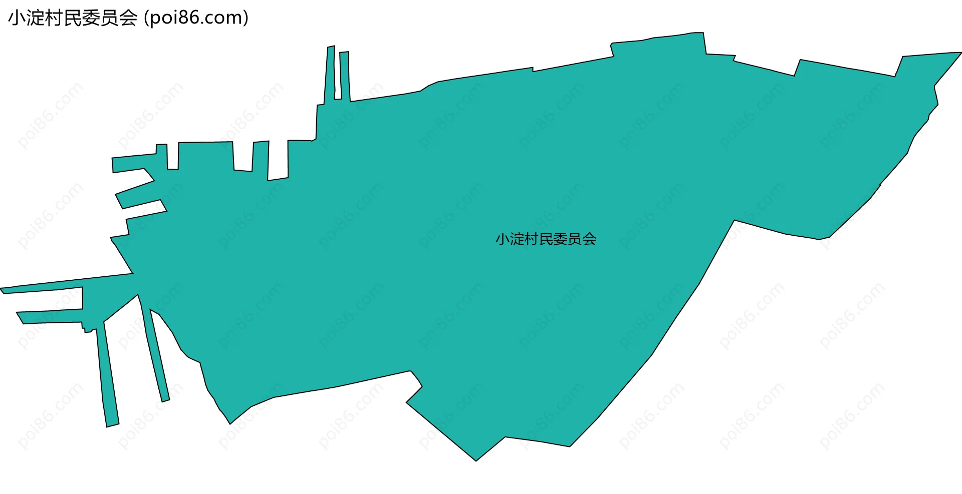 小淀村民委员会边界地图