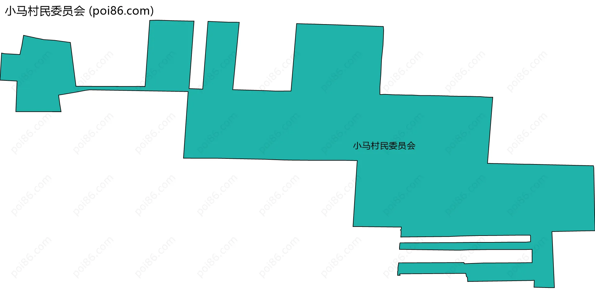小马村民委员会边界地图