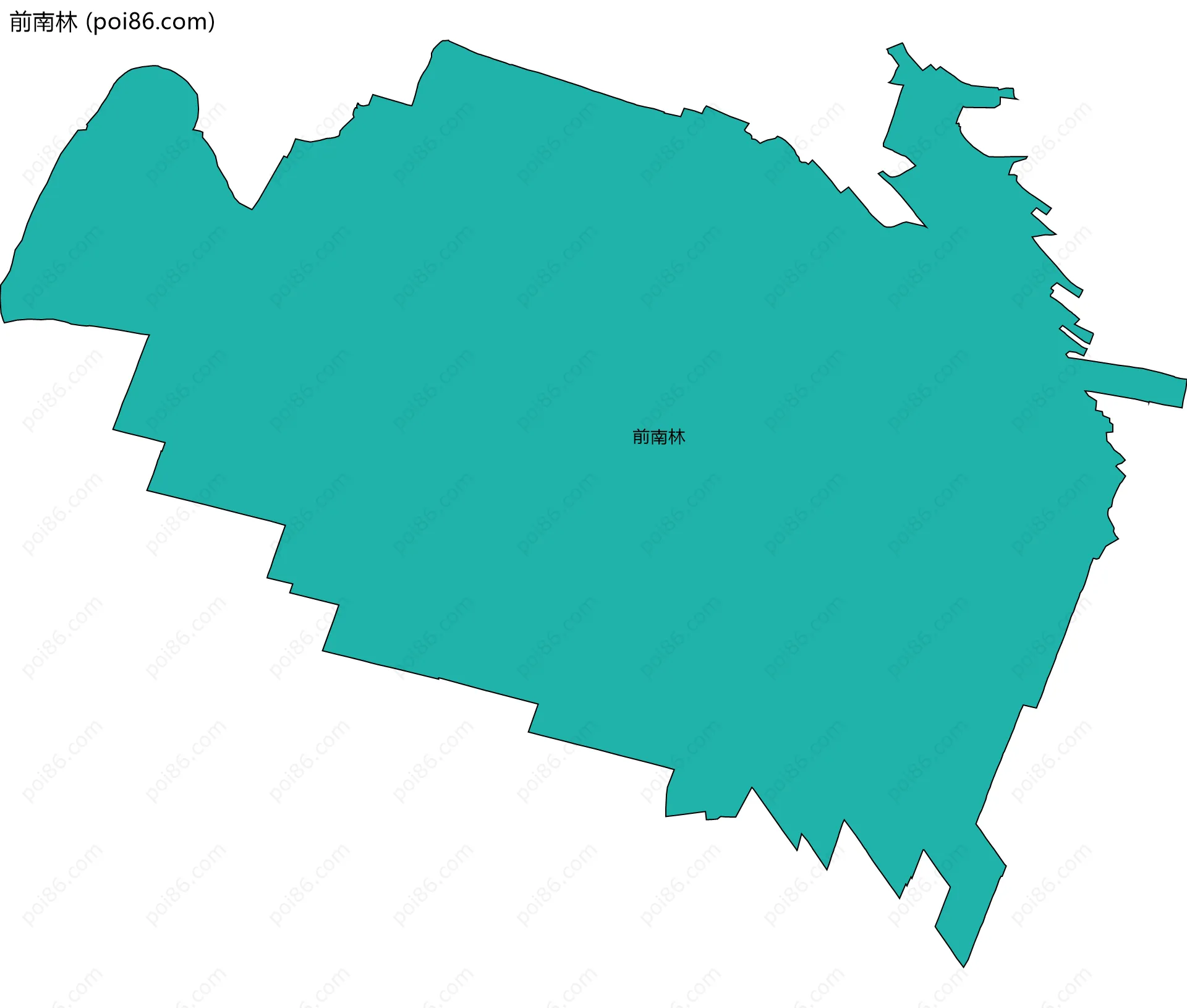 前南林边界地图