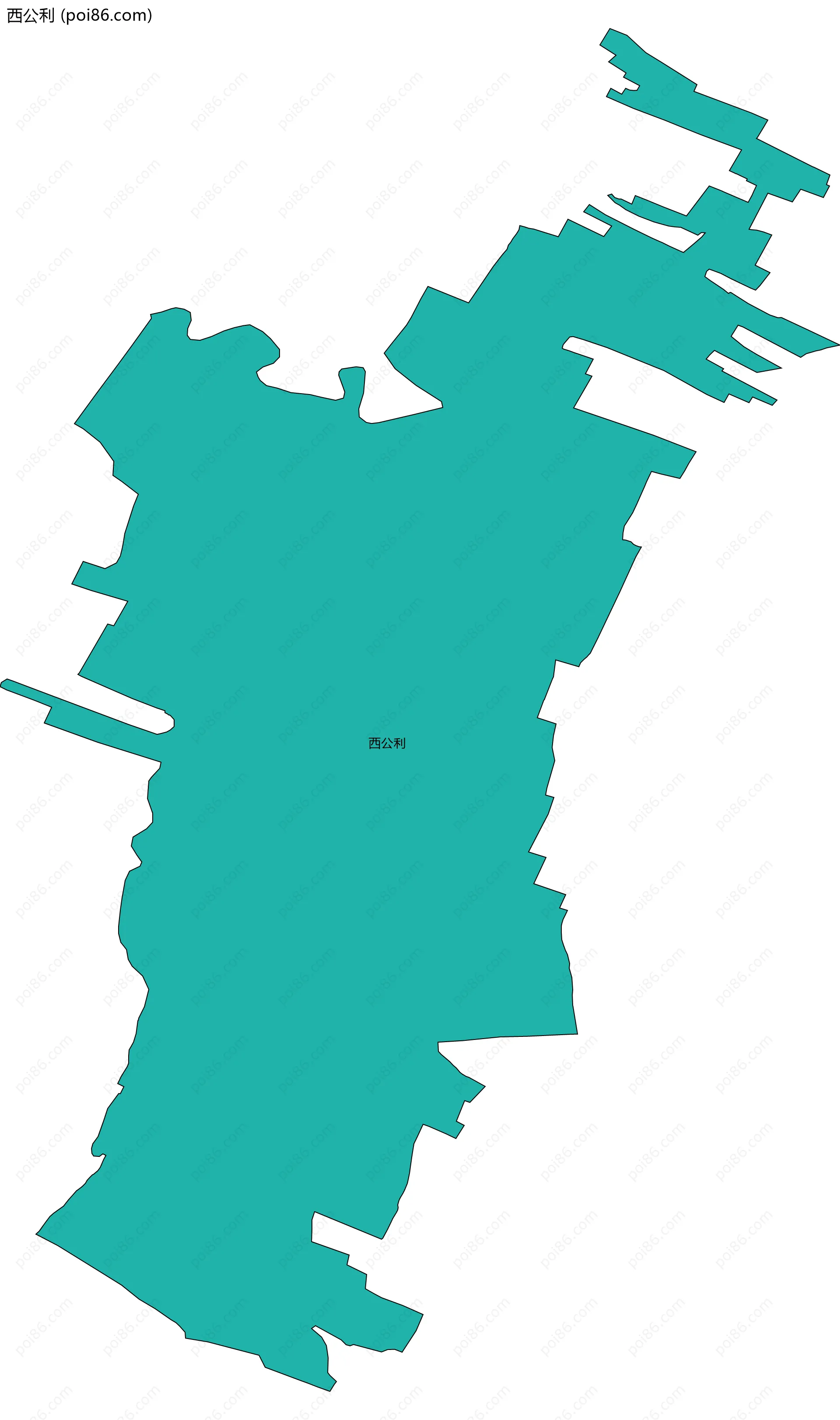 西公利边界地图