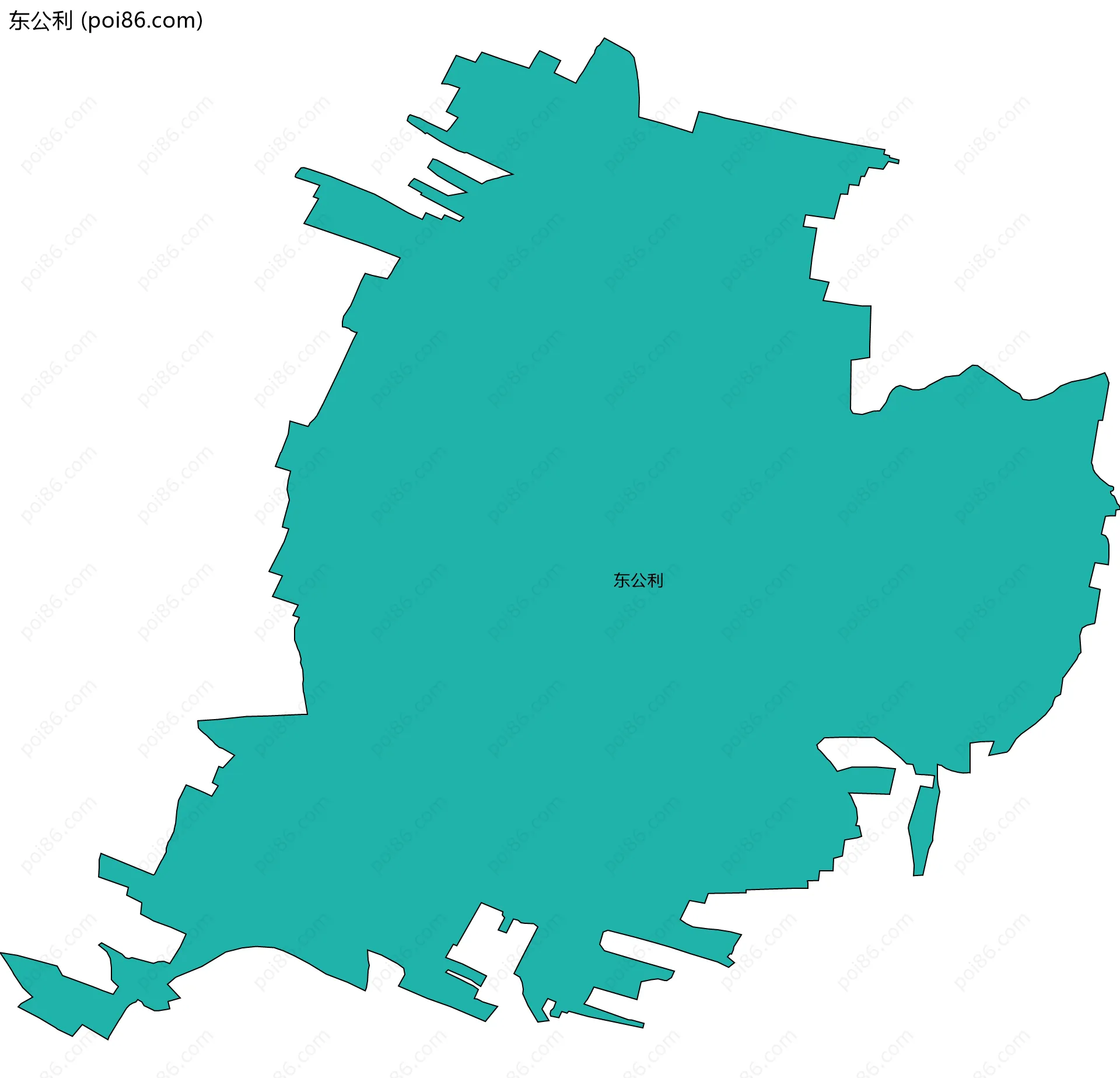 东公利边界地图