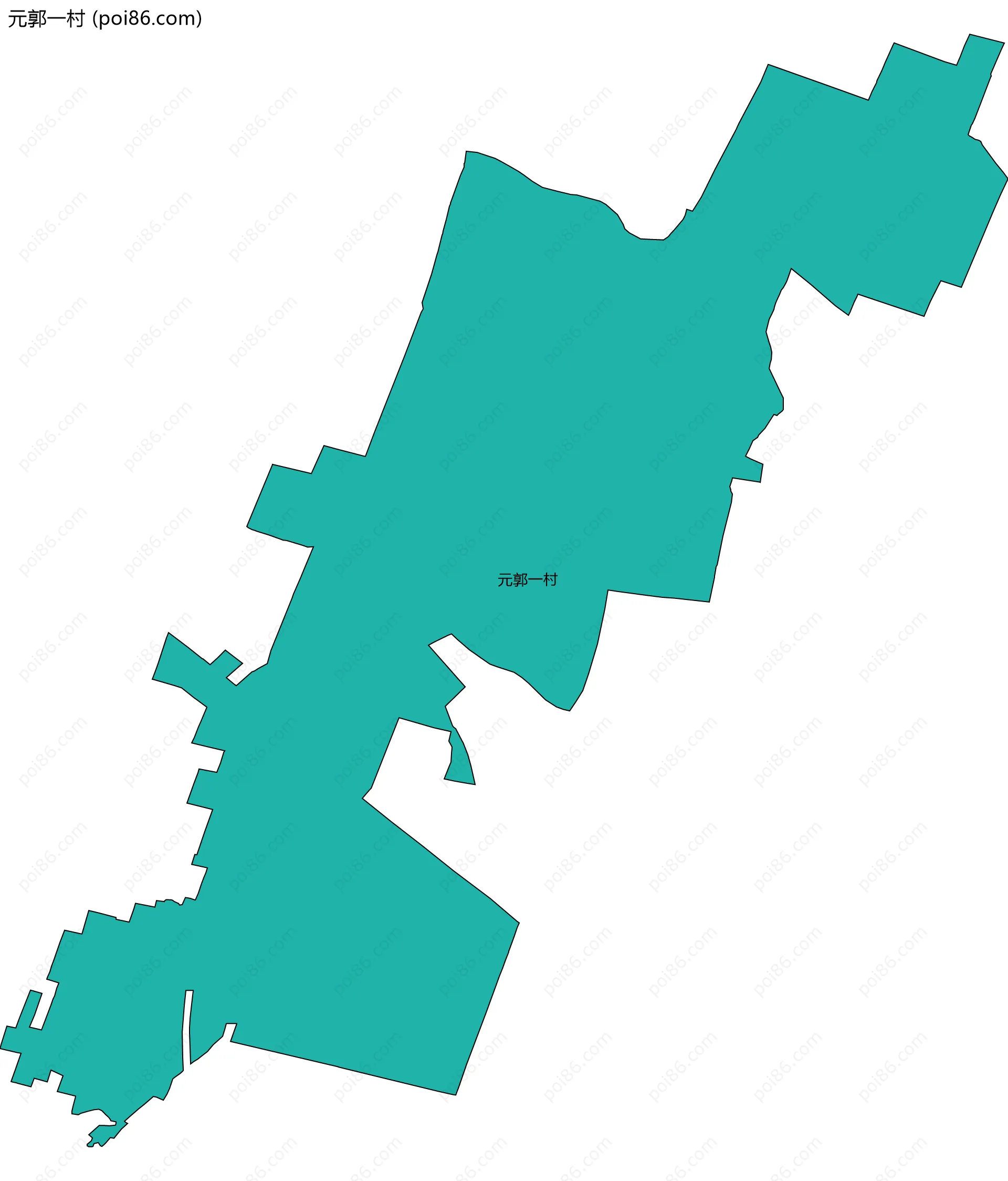 元郭一村边界地图