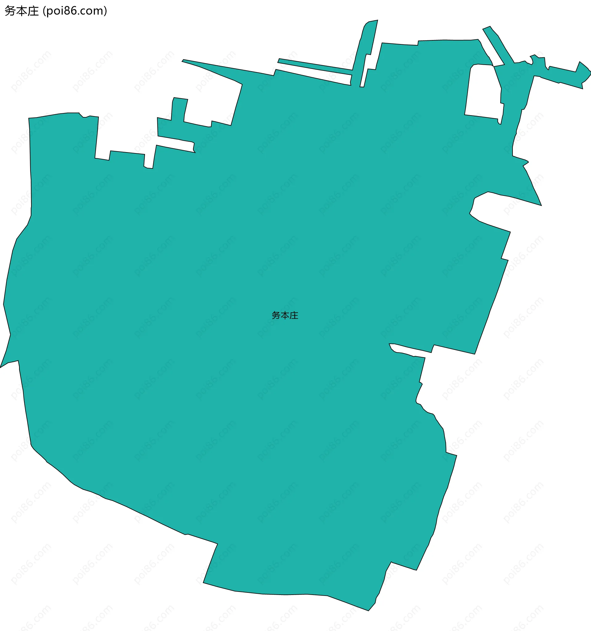 务本庄边界地图