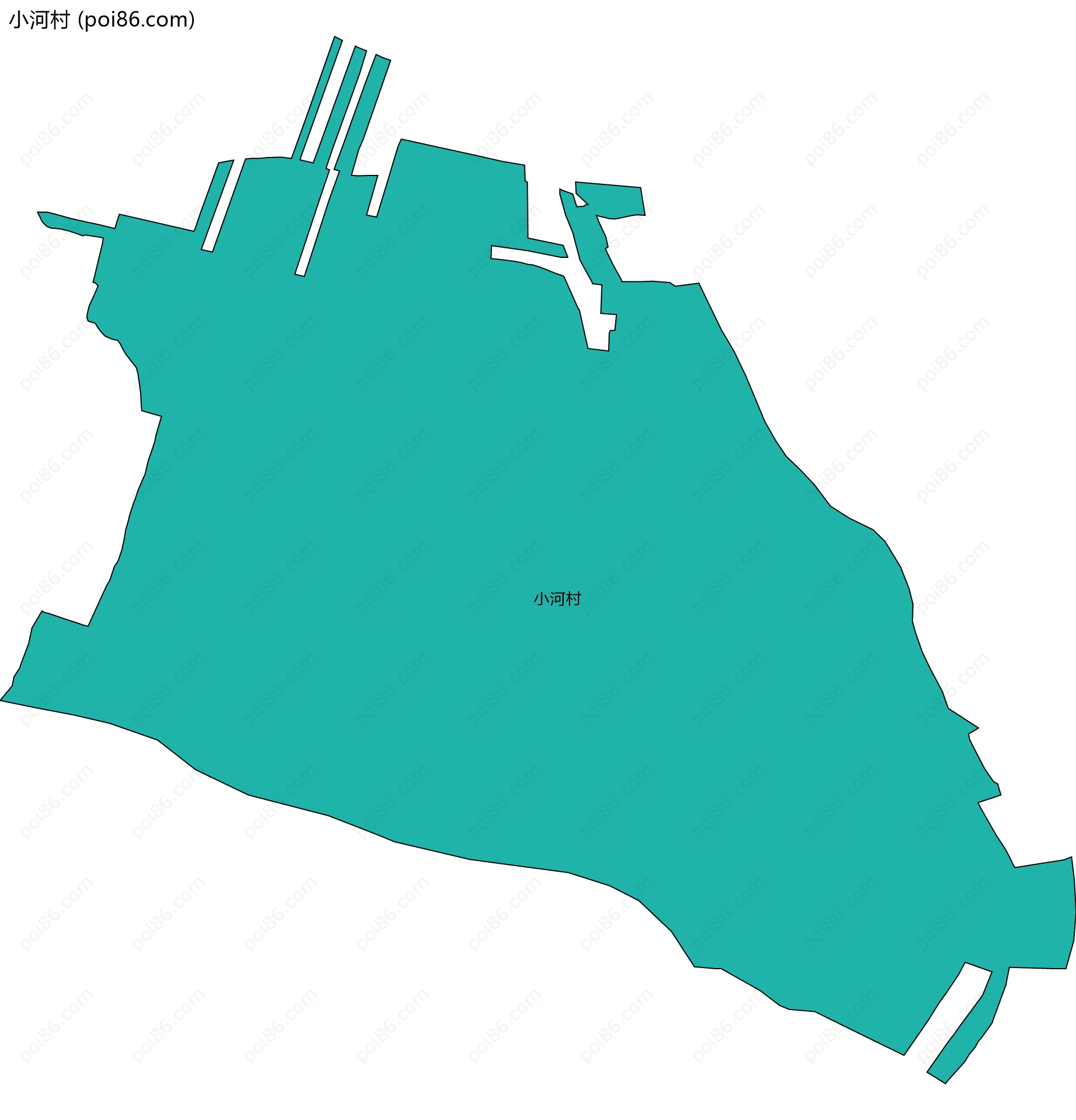 小河村边界地图