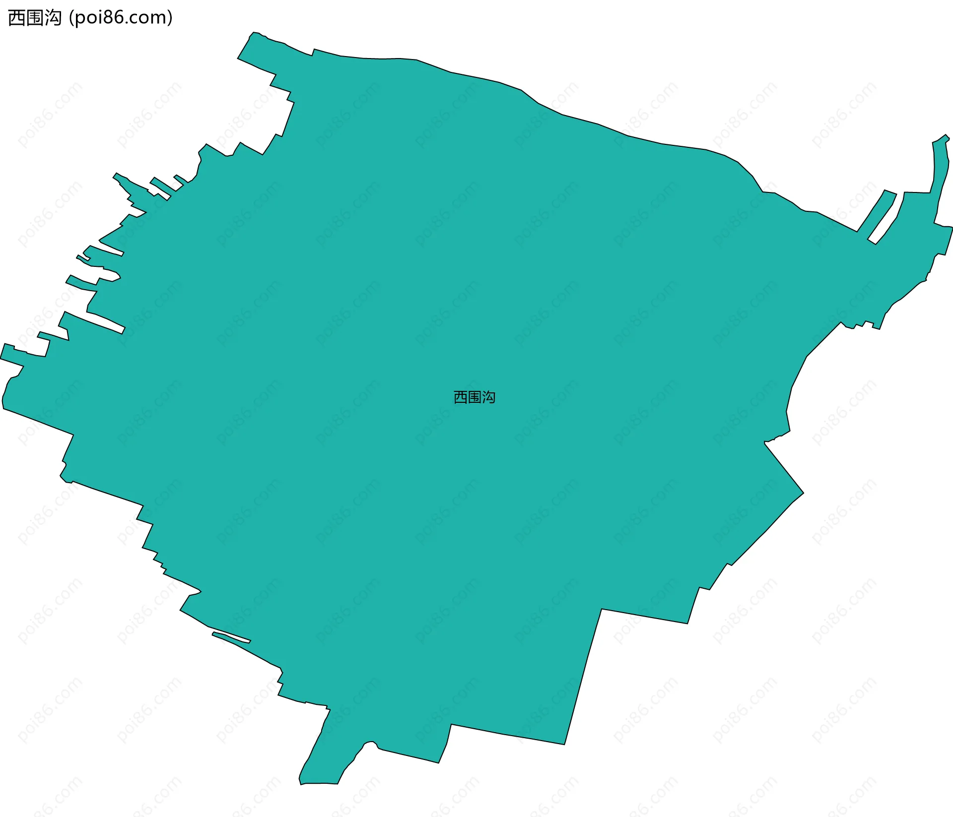 西围沟边界地图