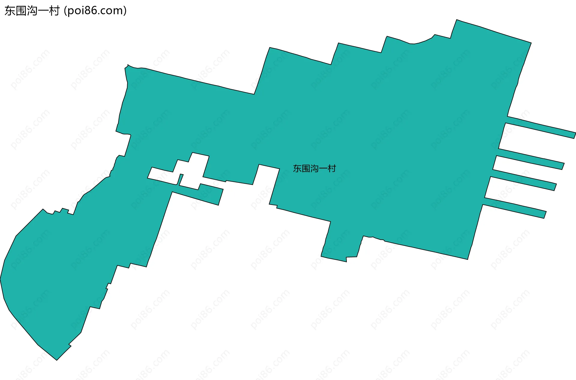 东围沟一村边界地图