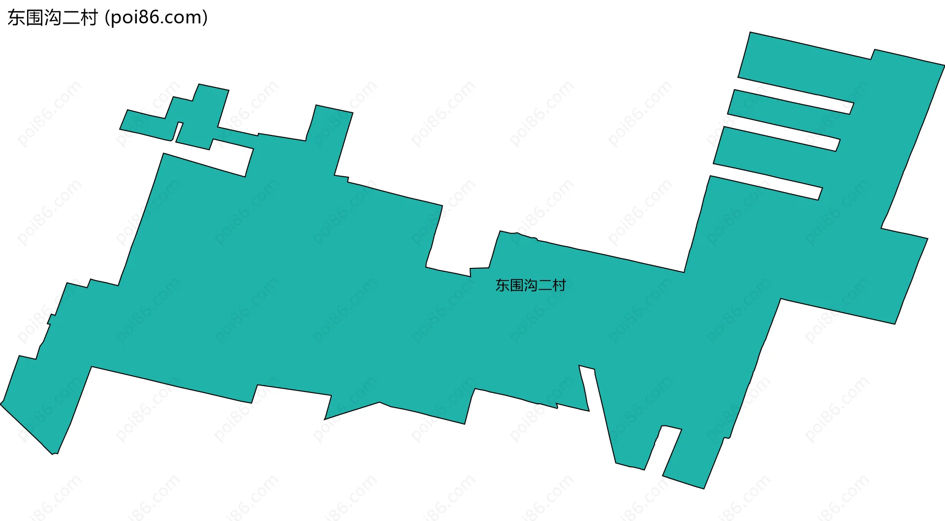 东围沟二村边界地图