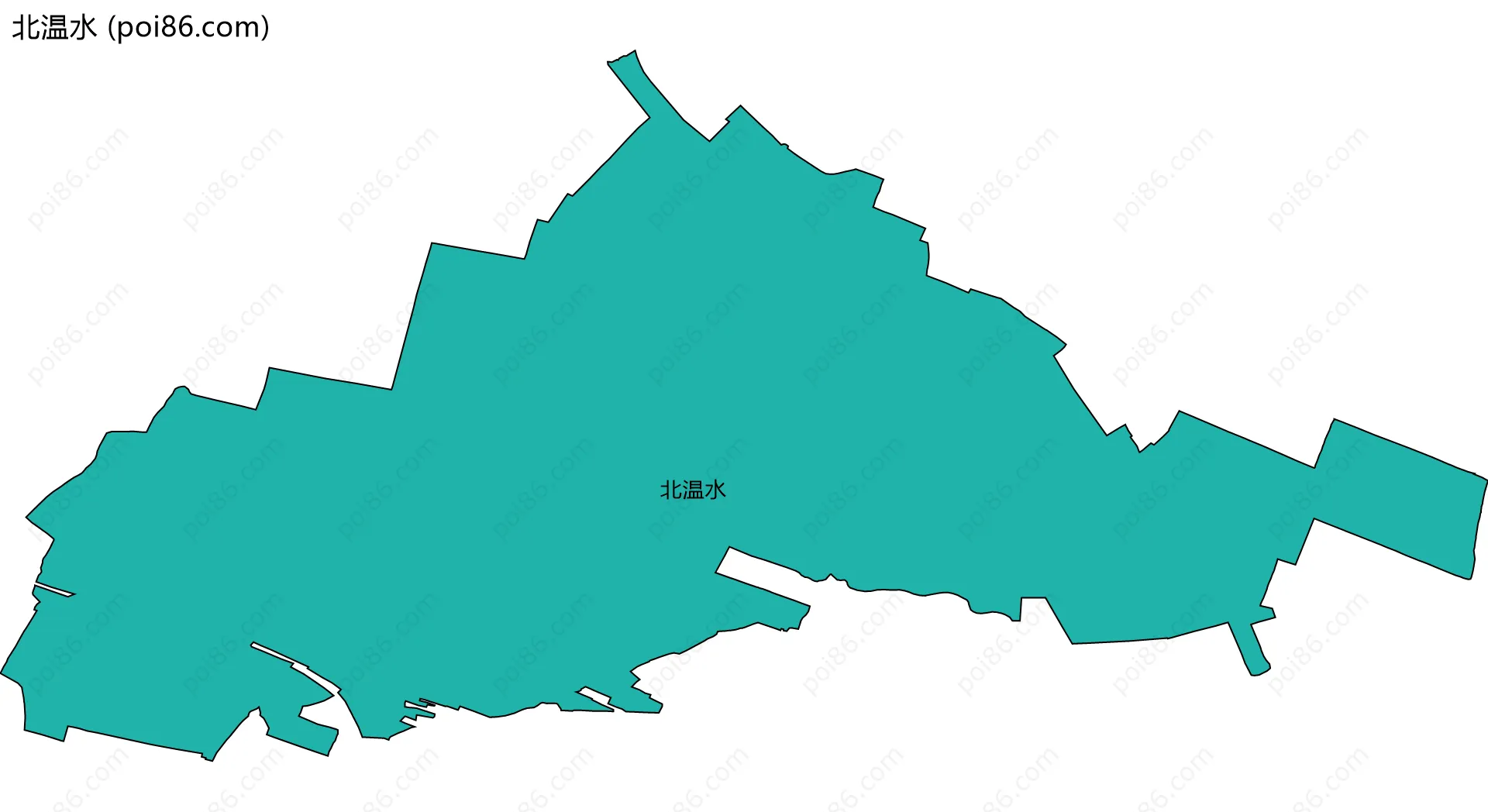北温水边界地图
