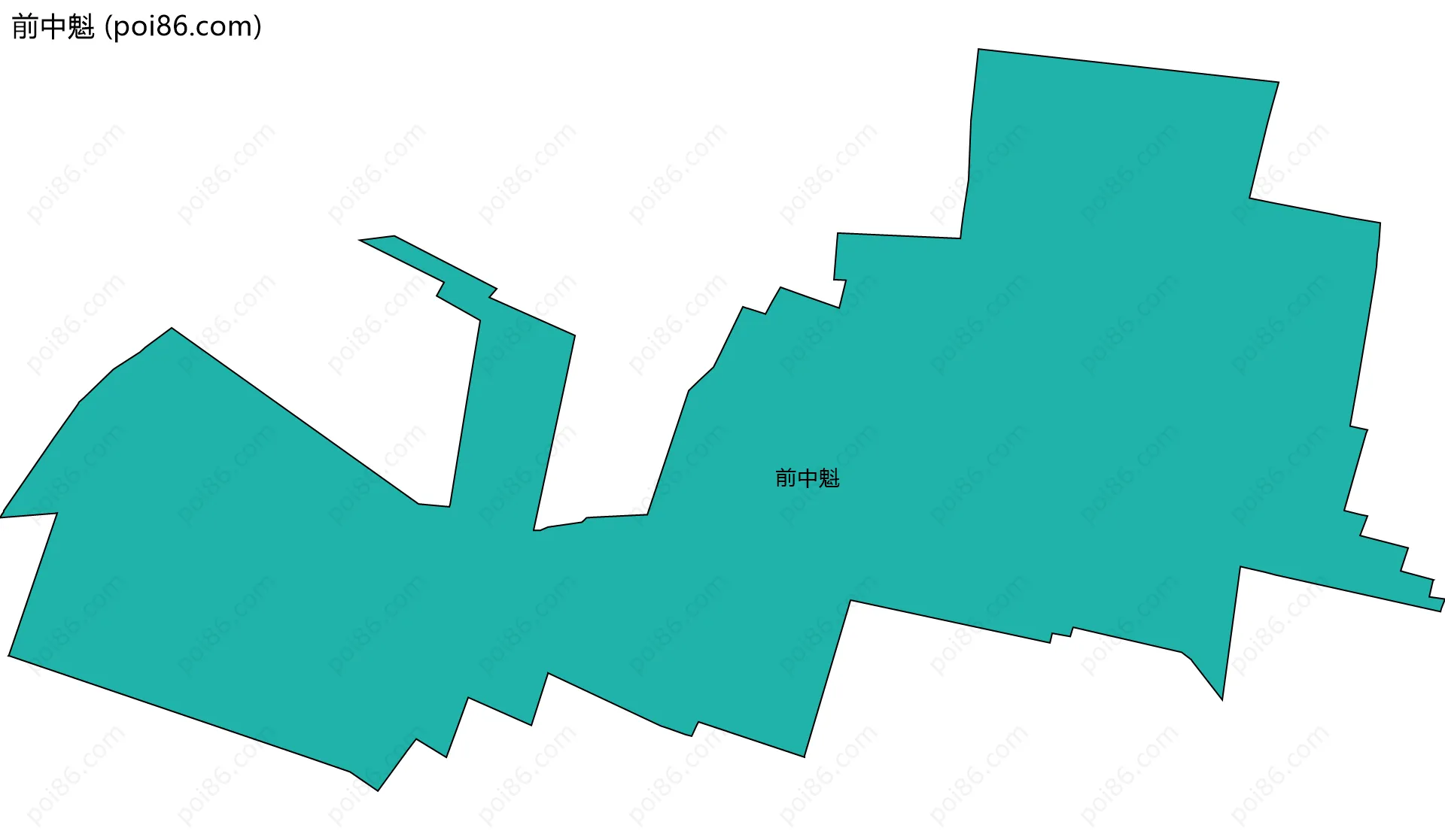 前中魁边界地图