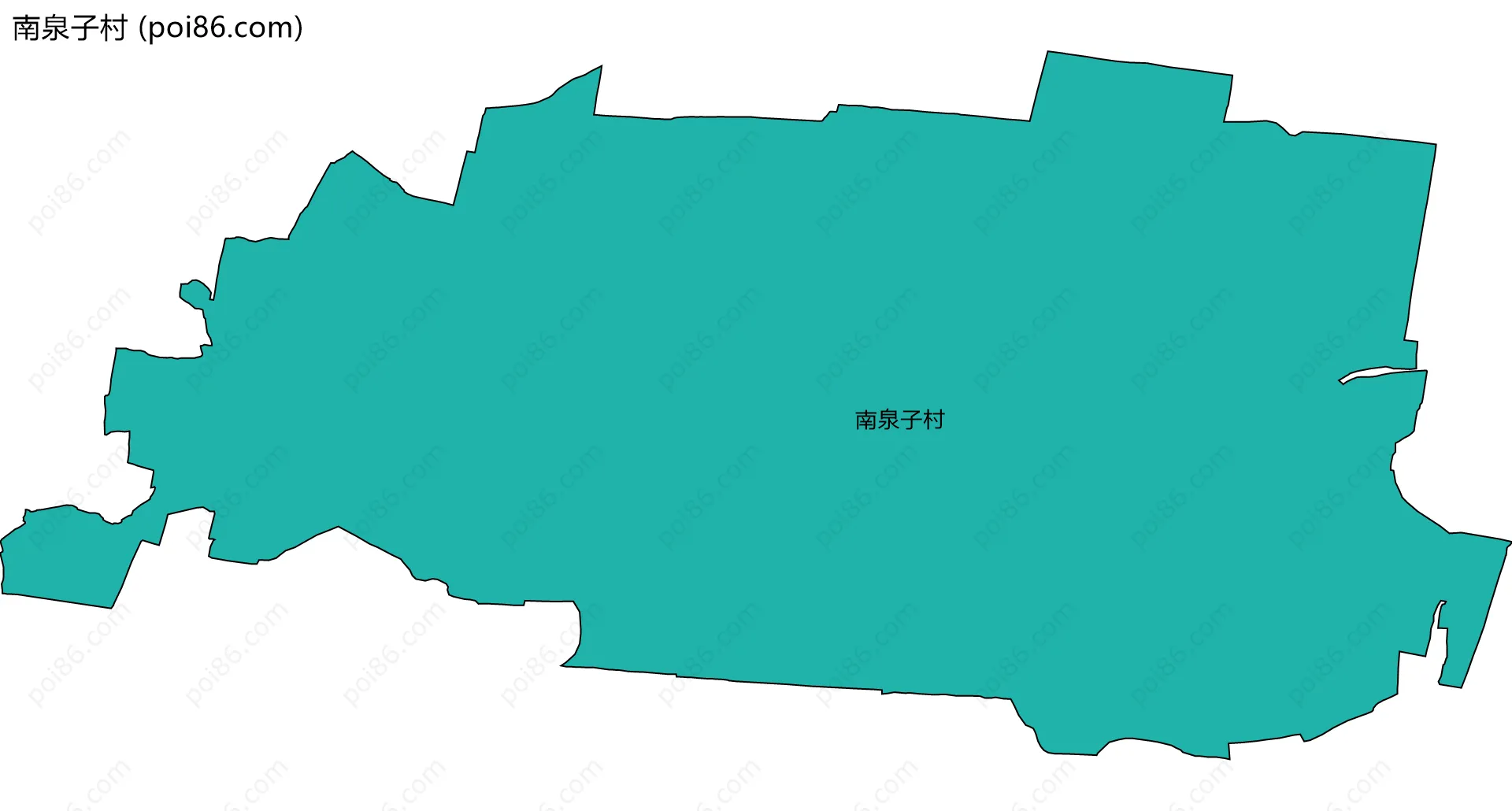 南泉子村边界地图