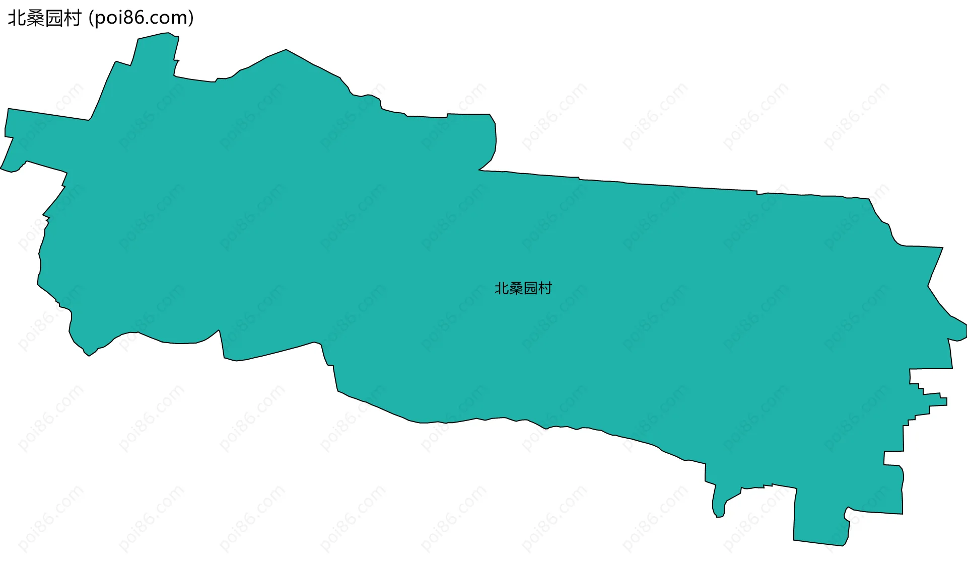 北桑园村边界地图