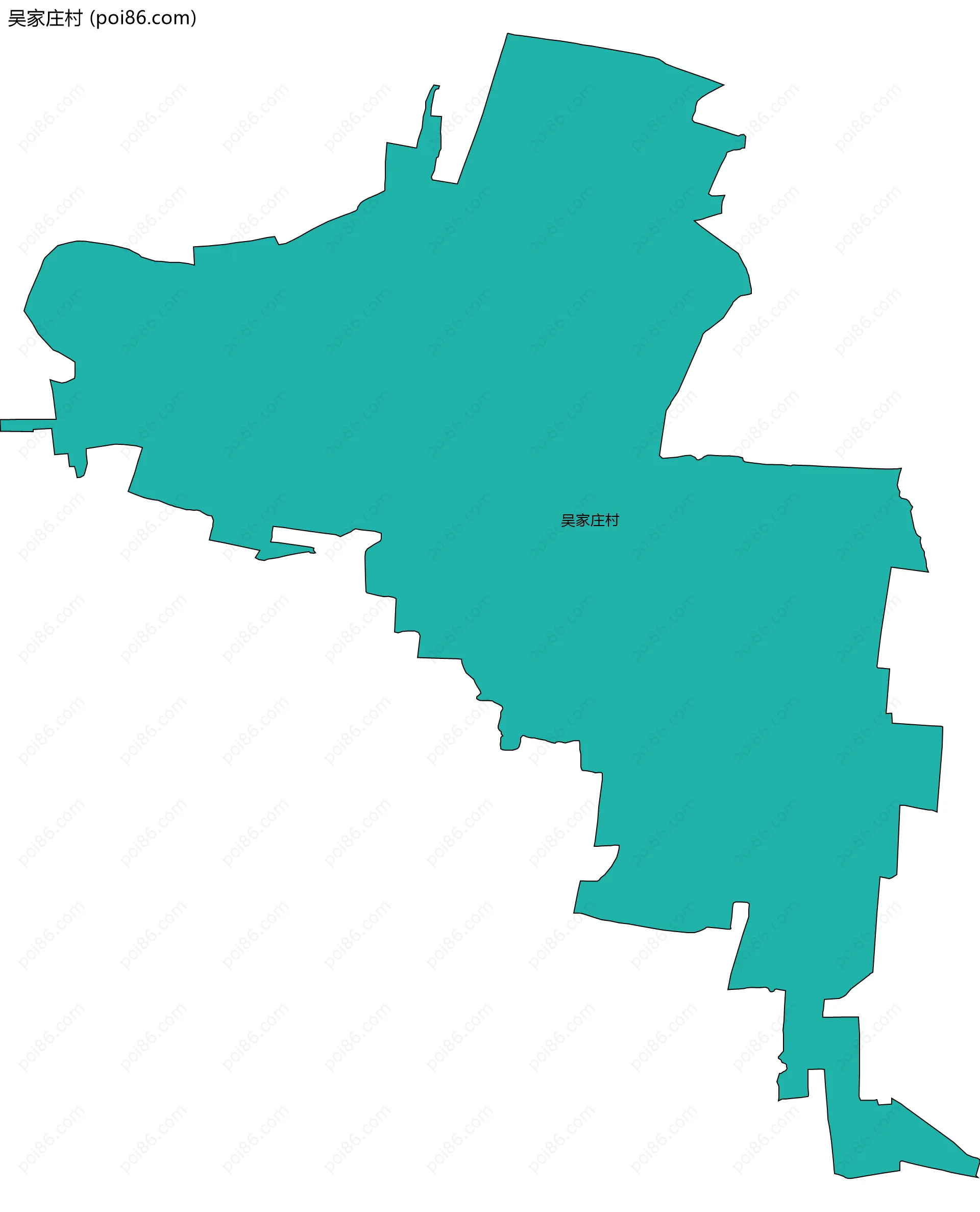 吴家庄村边界地图