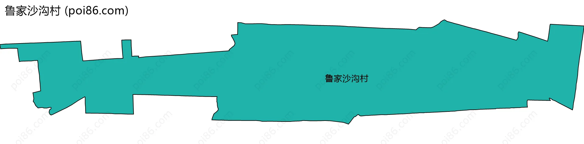 鲁家沙沟村边界地图