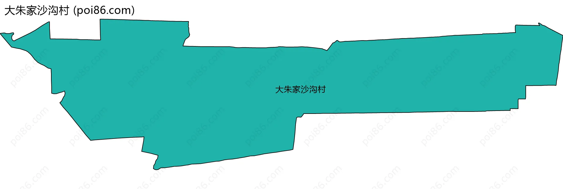 大朱家沙沟村边界地图