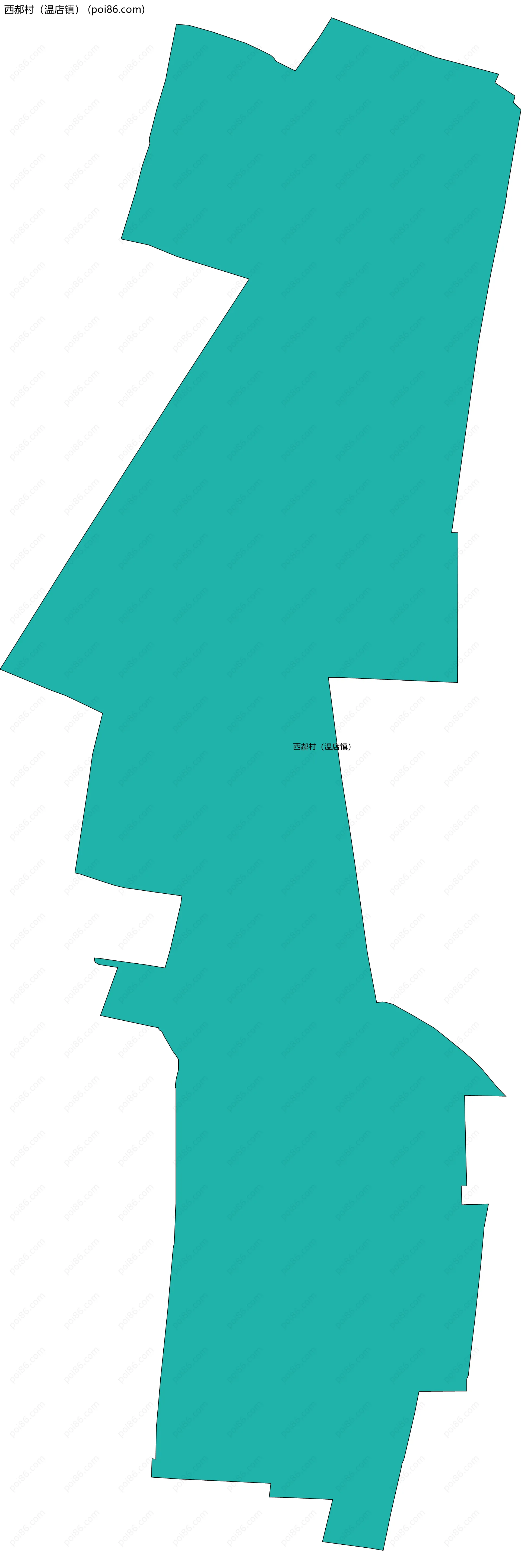 西郝村（温店镇）边界地图