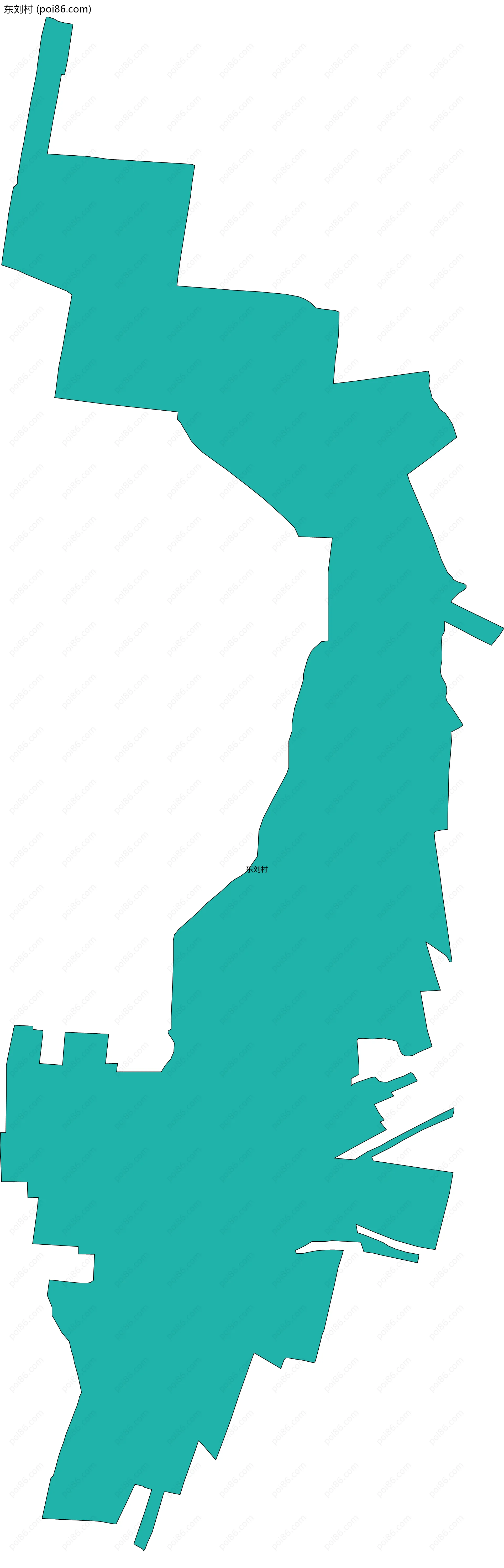 东刘村边界地图