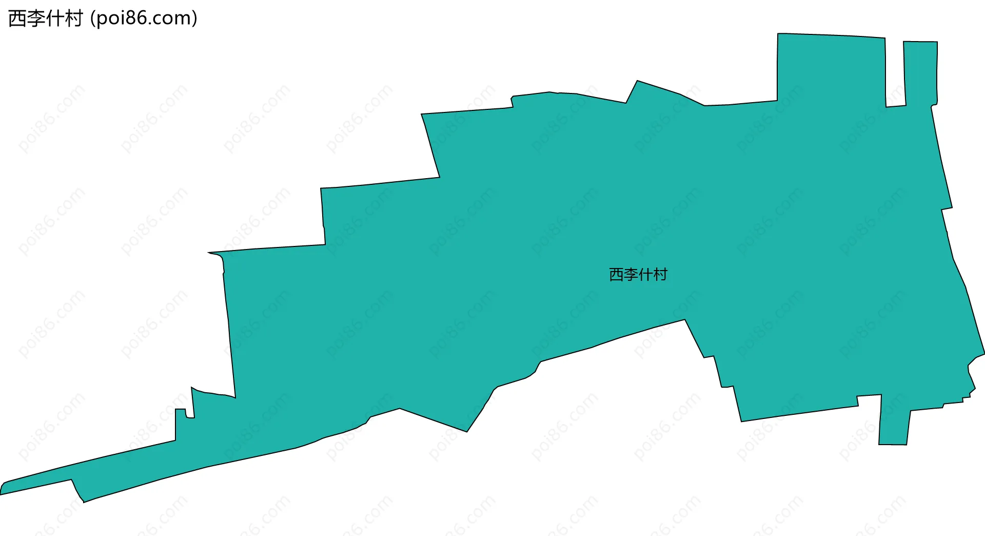 西李什村边界地图