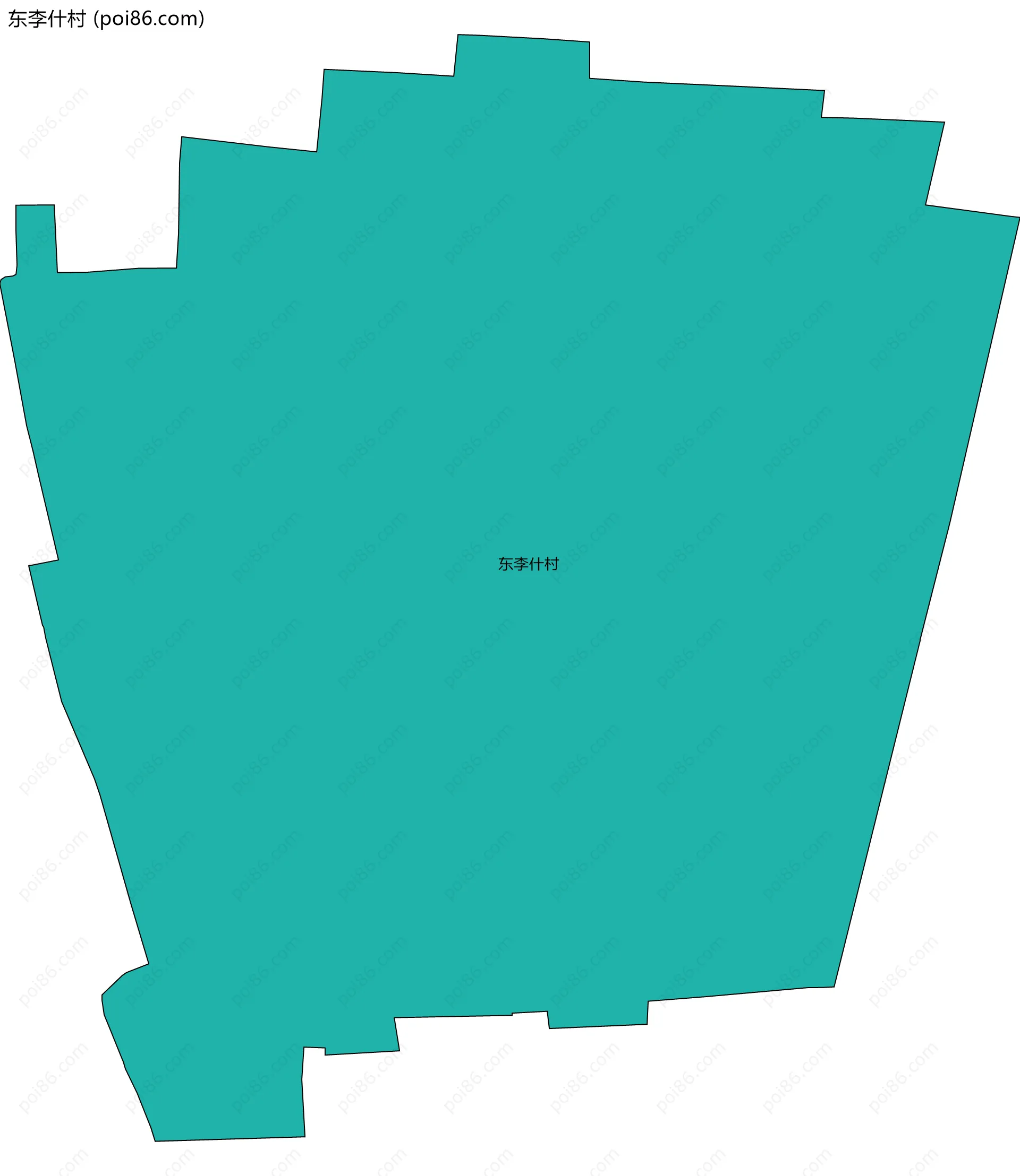 东李什村边界地图