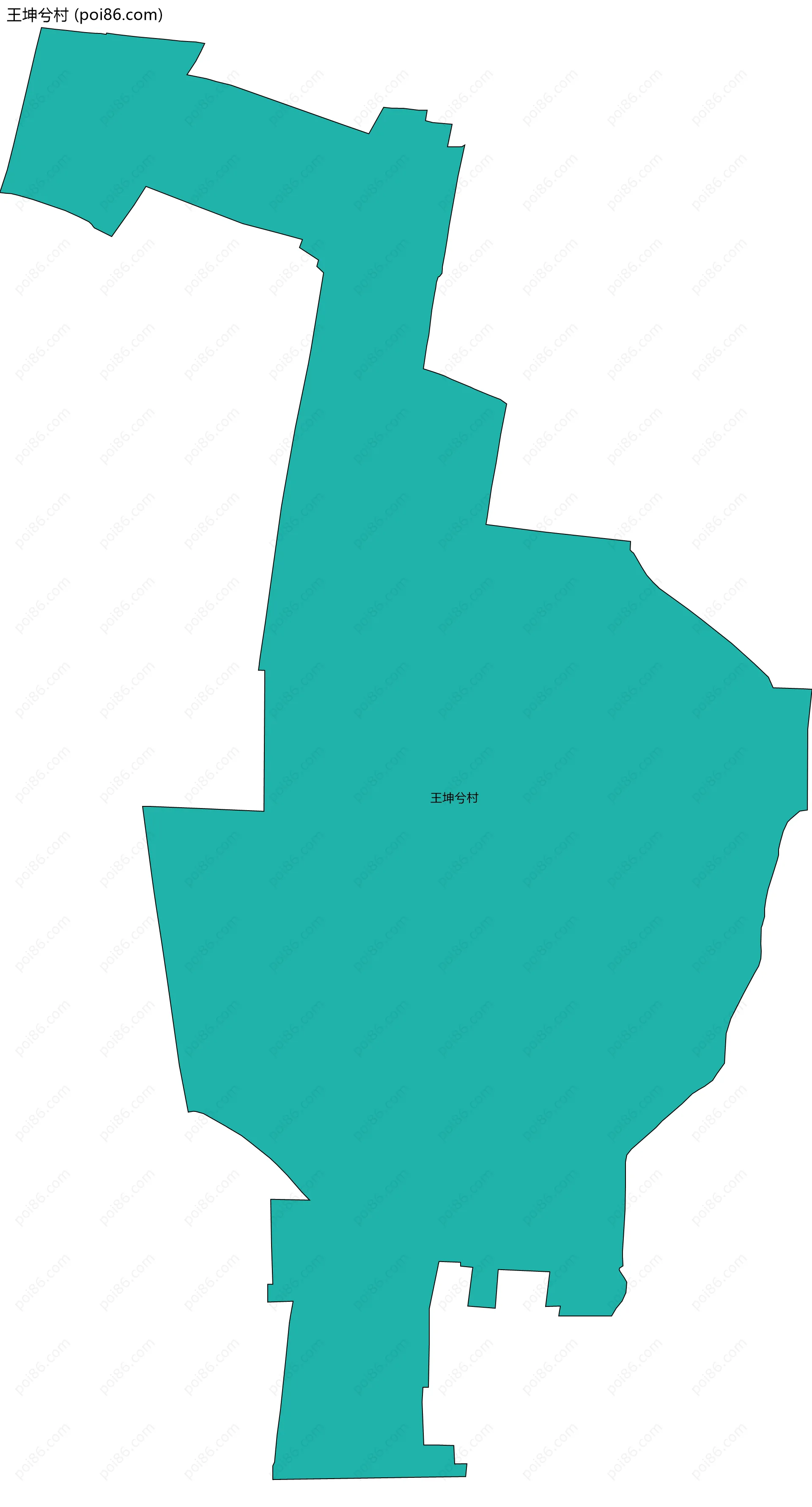 王坤兮村边界地图