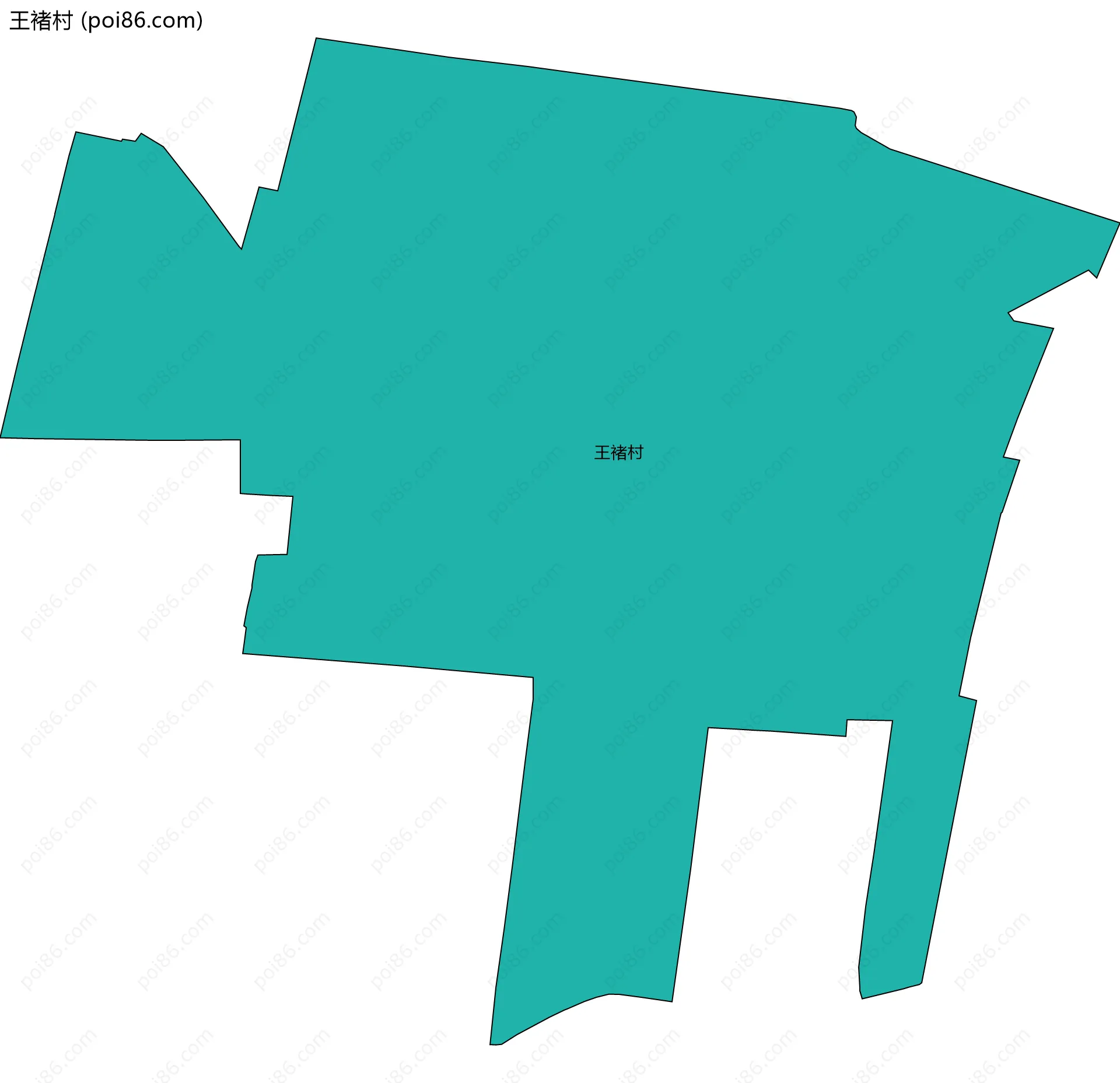 王褚村边界地图