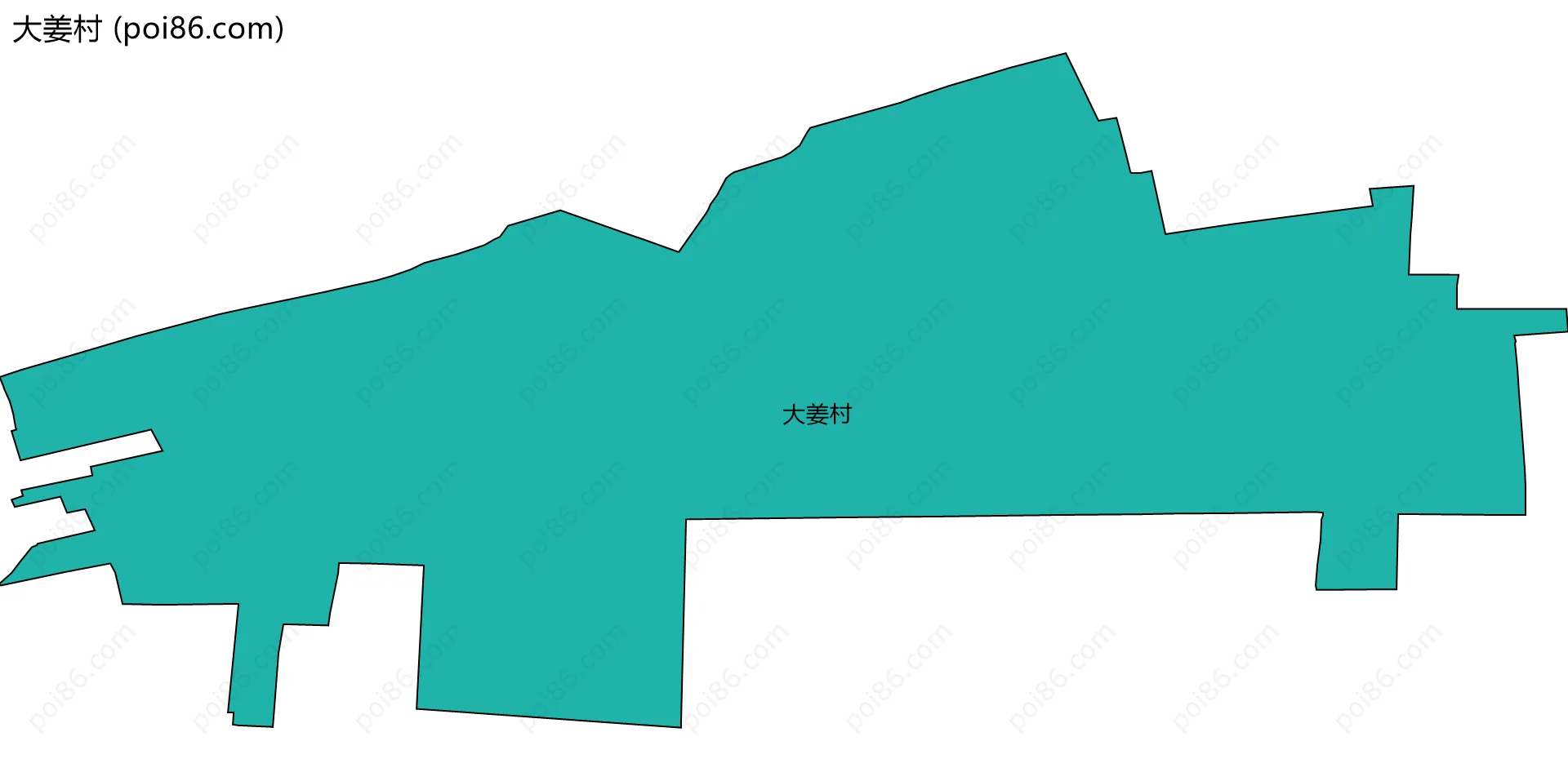 大姜村边界地图