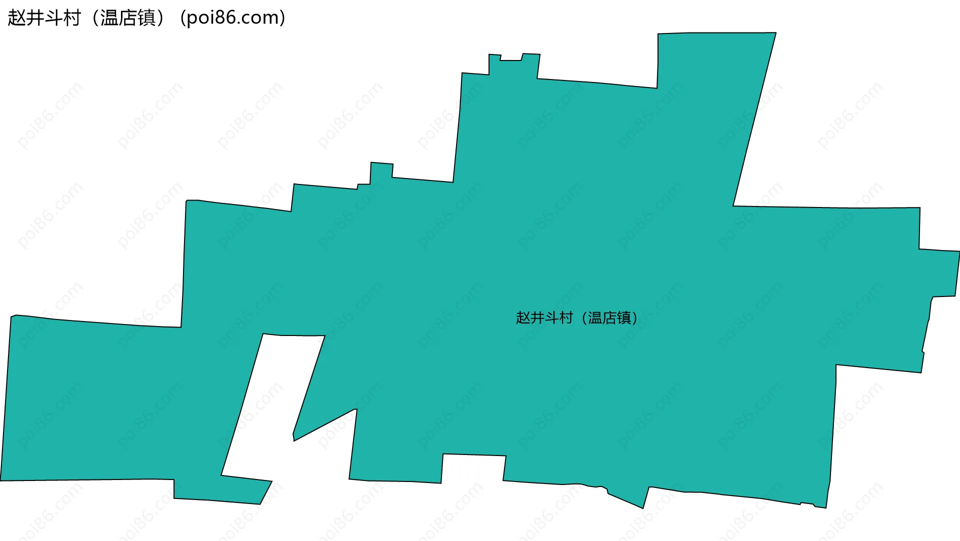 赵井斗村（温店镇）边界地图