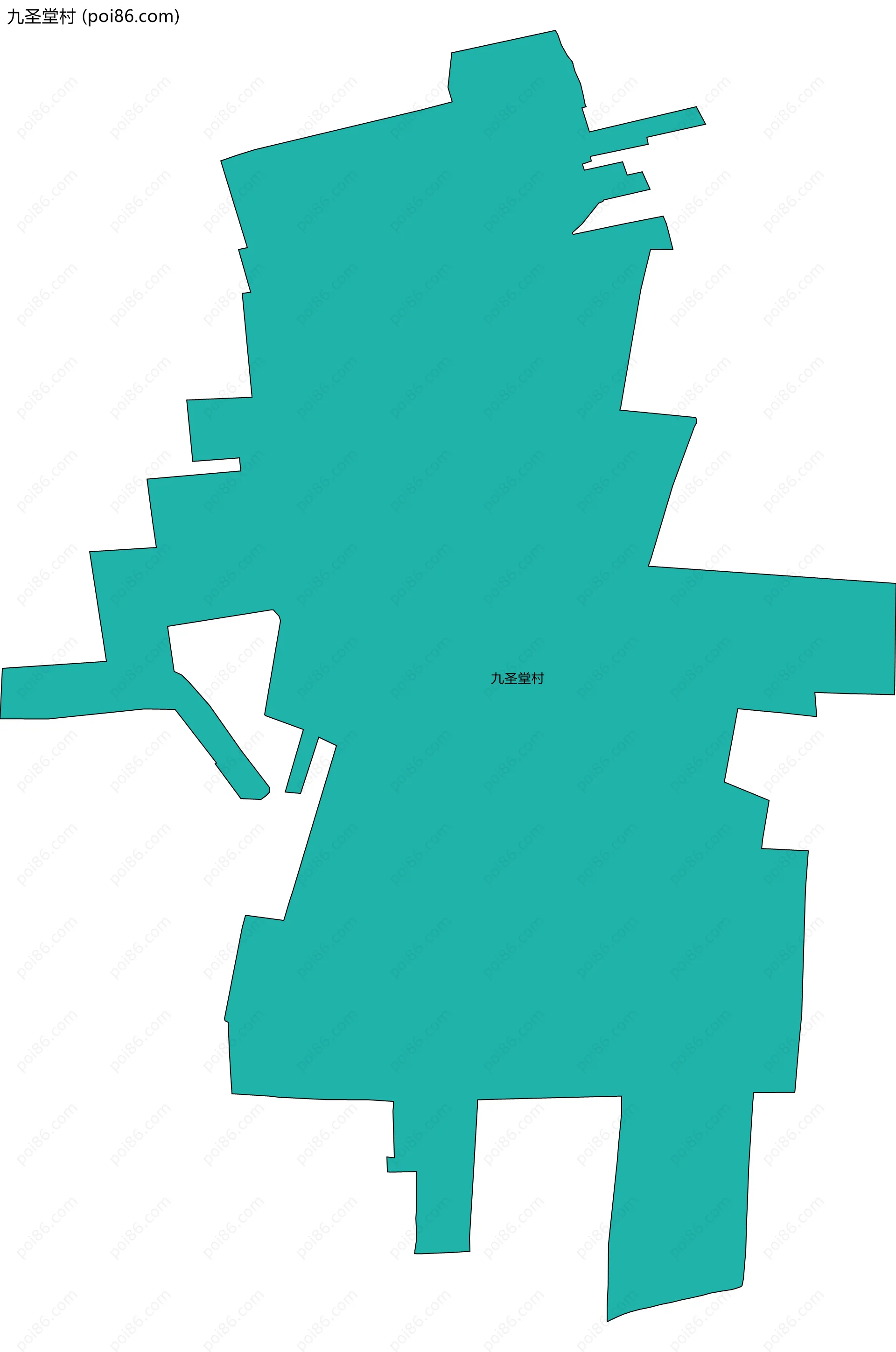 九圣堂村边界地图