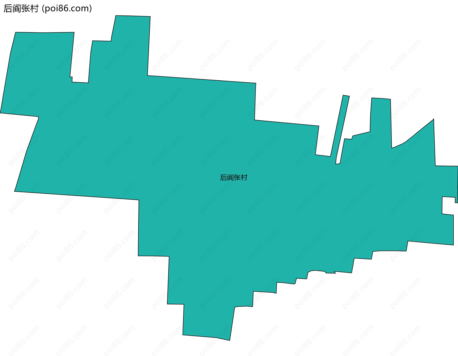后阎张村边界地图