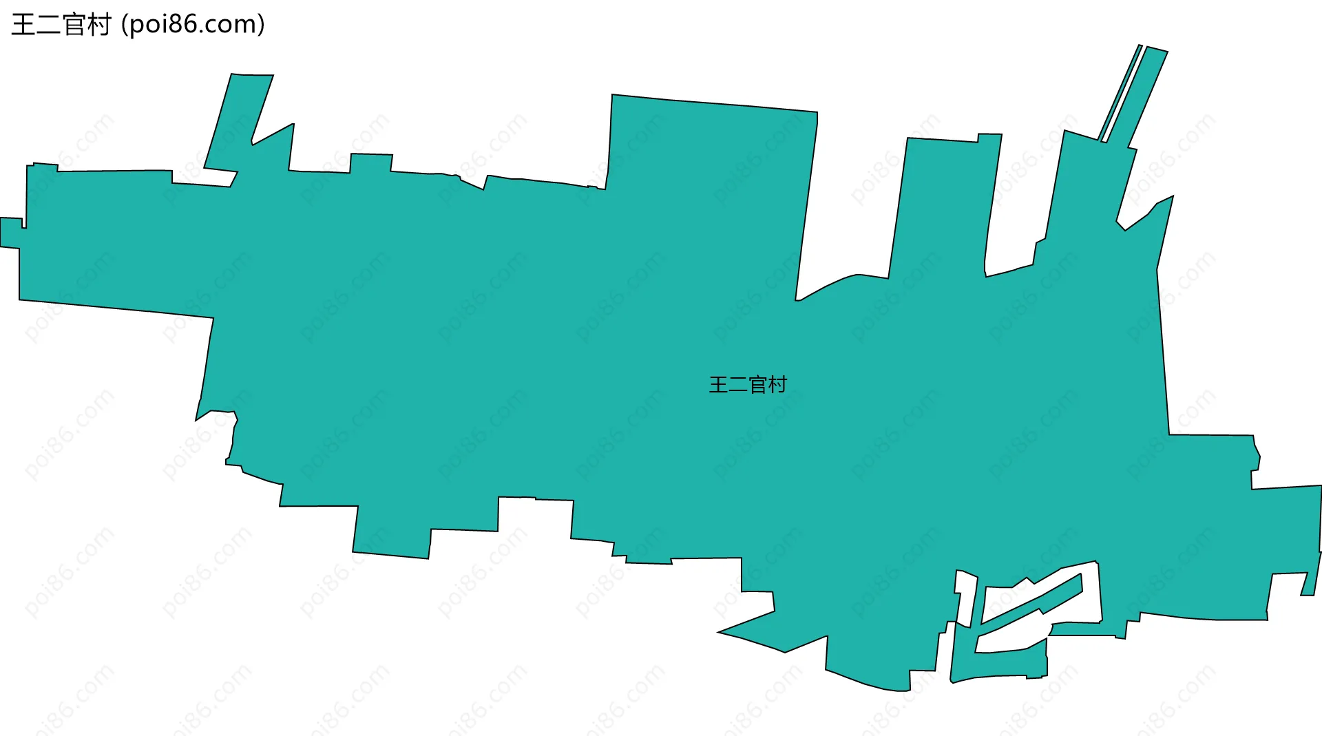 王二官村边界地图