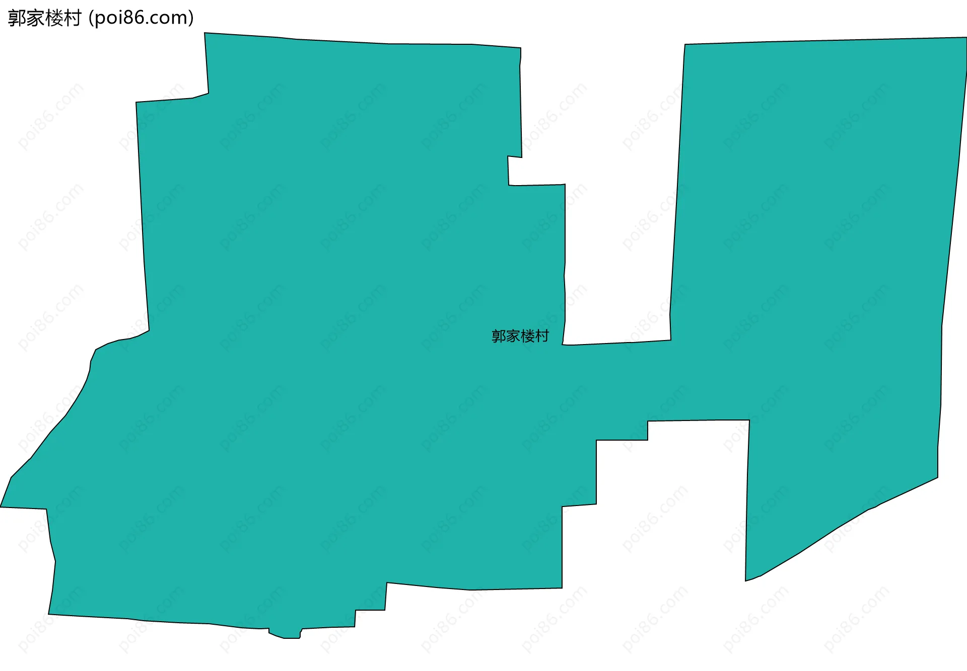 郭家楼村边界地图