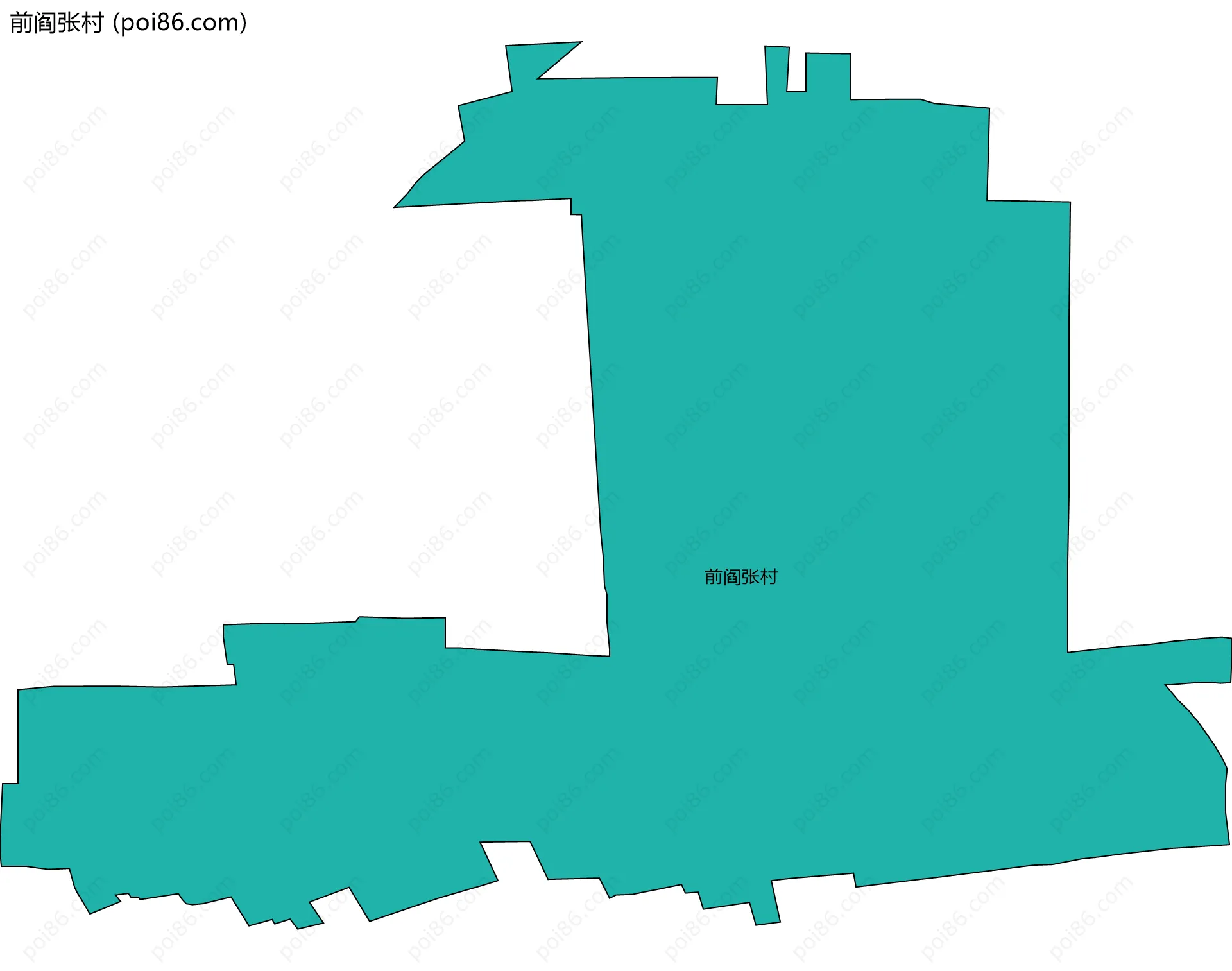 前阎张村边界地图