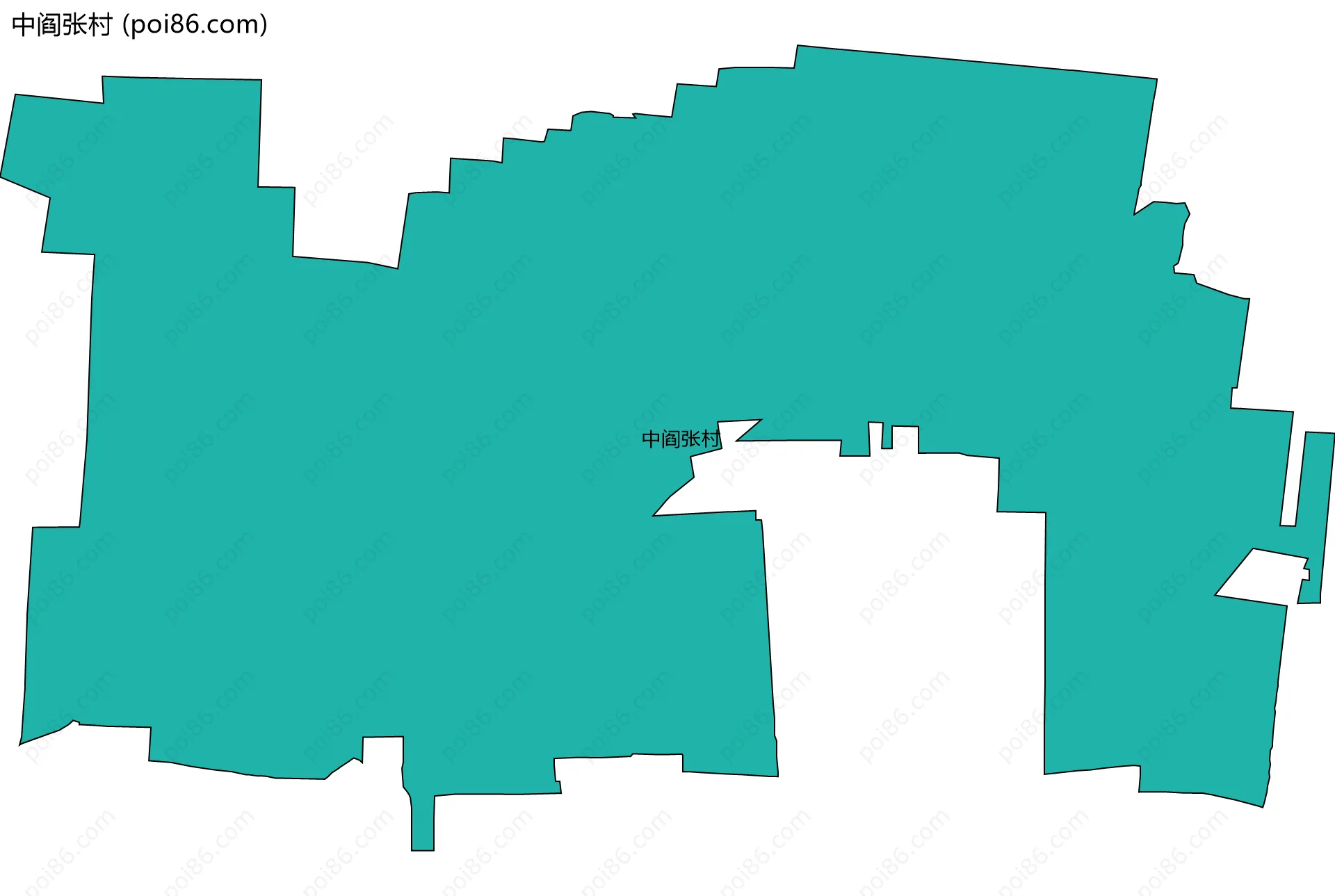 中阎张村边界地图