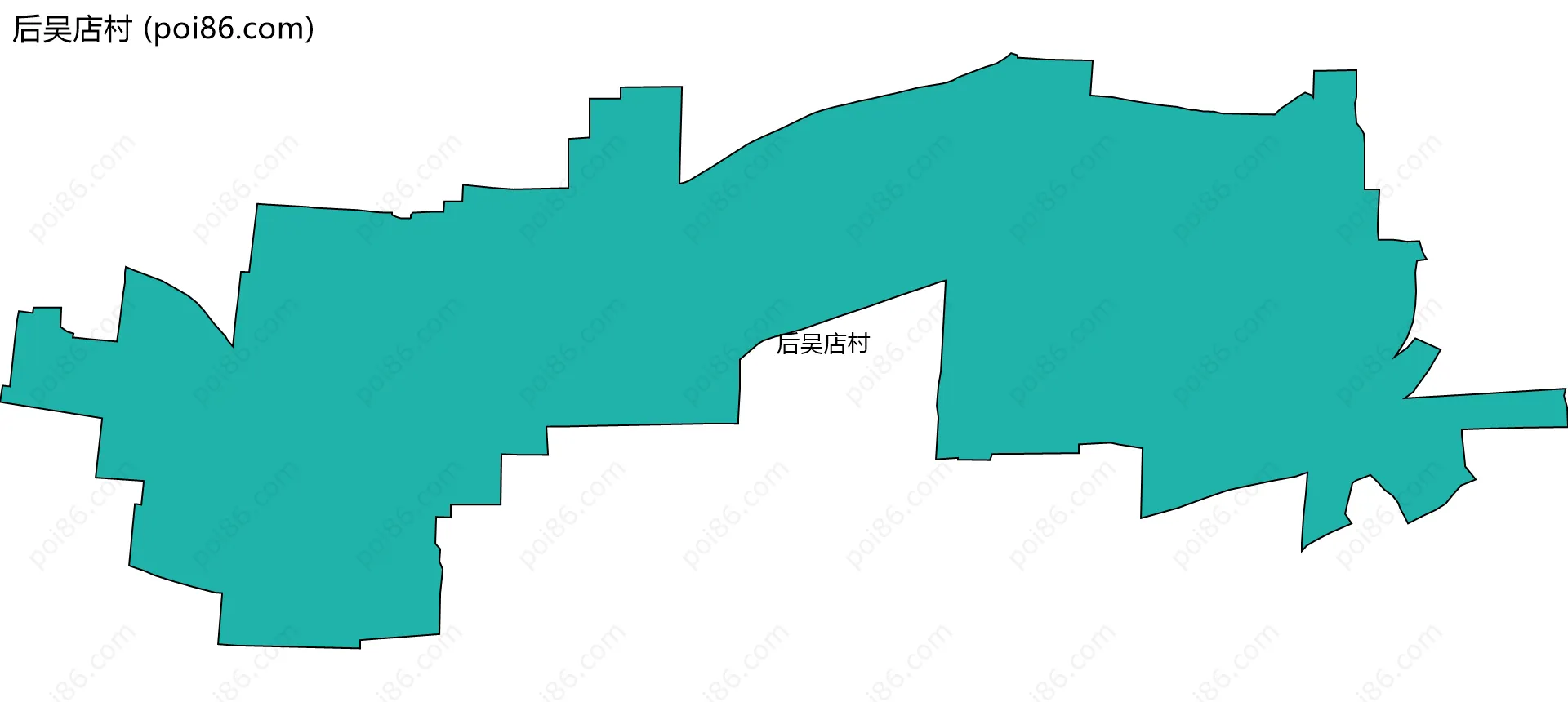 后吴店村边界地图