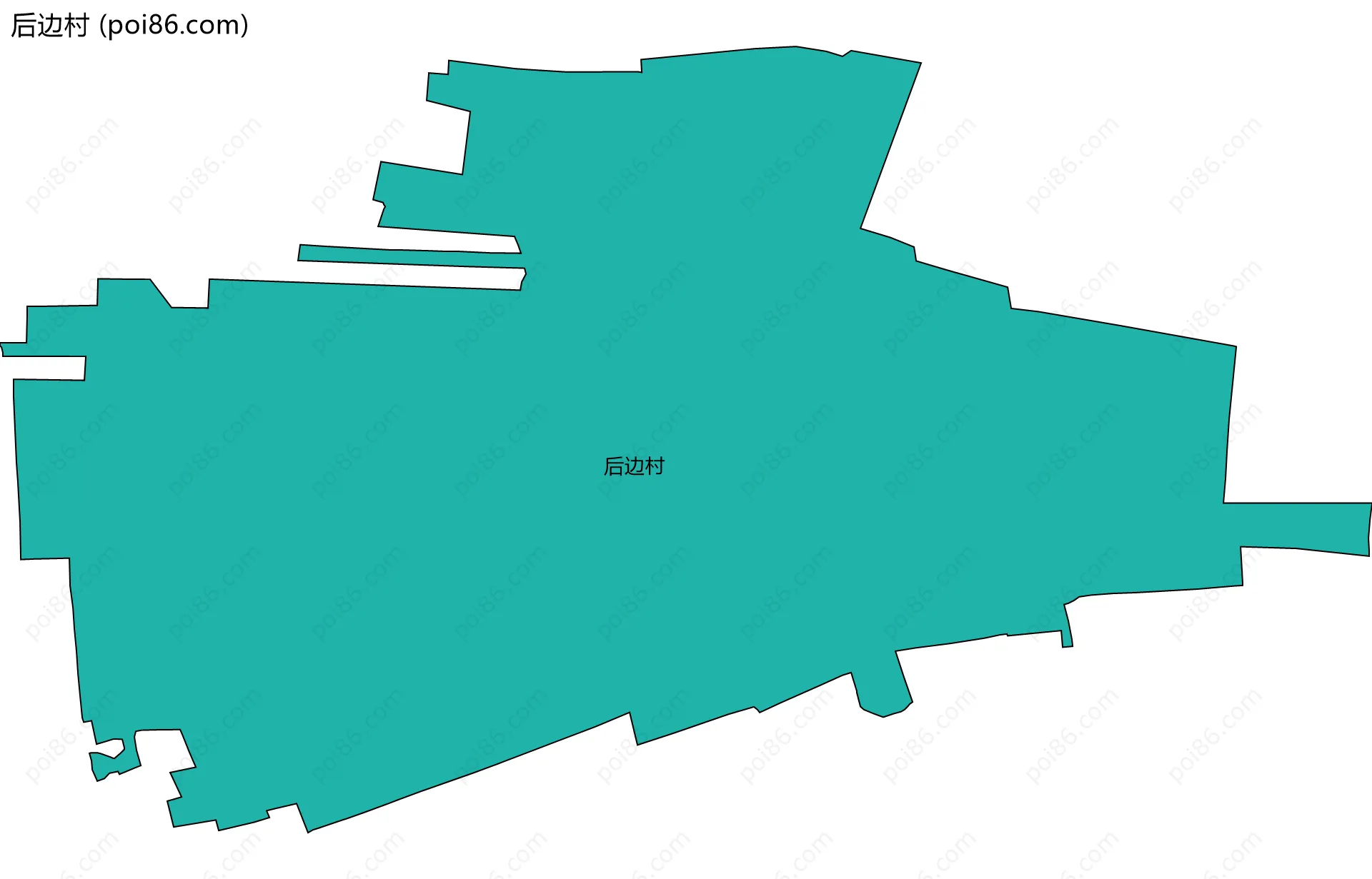 后边村边界地图