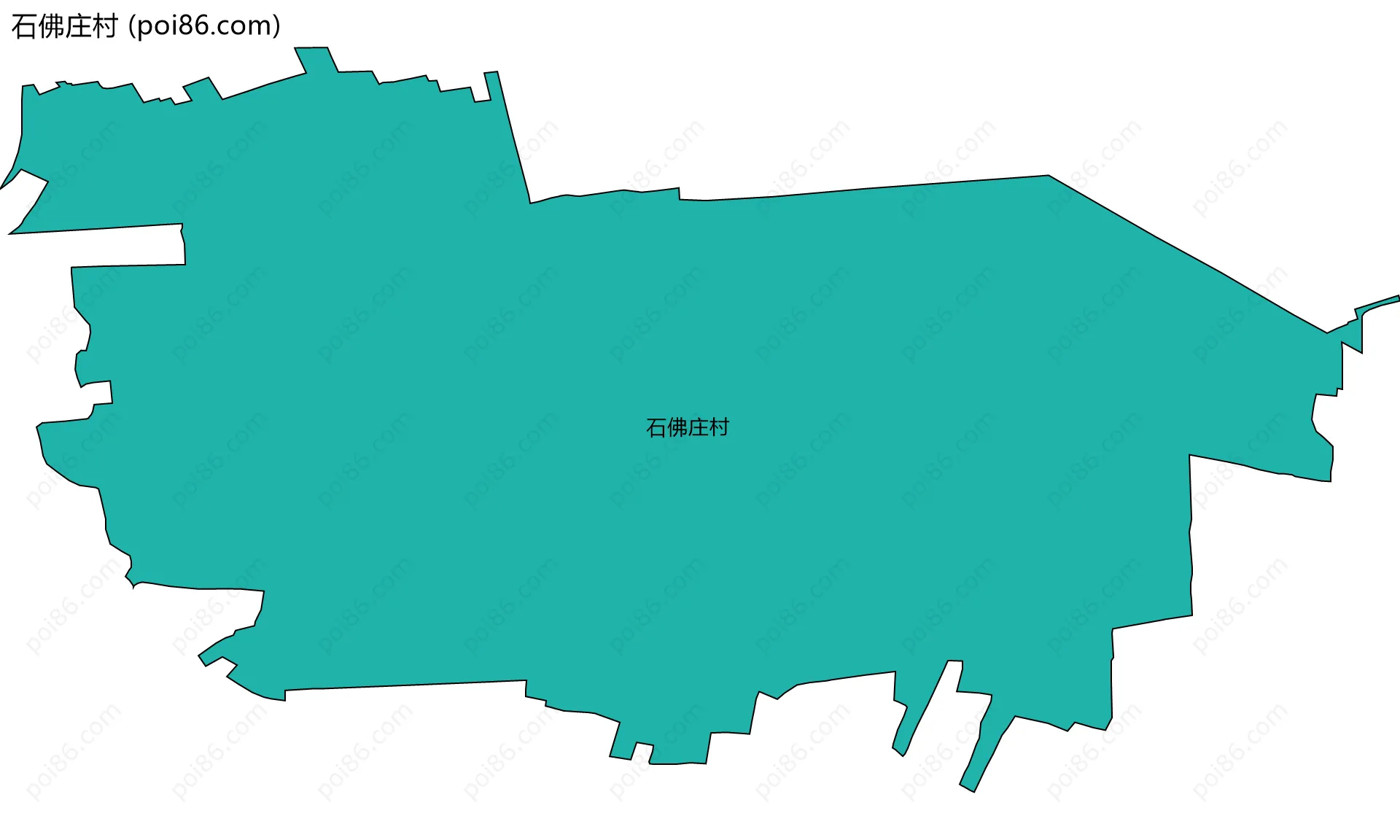 石佛庄村边界地图