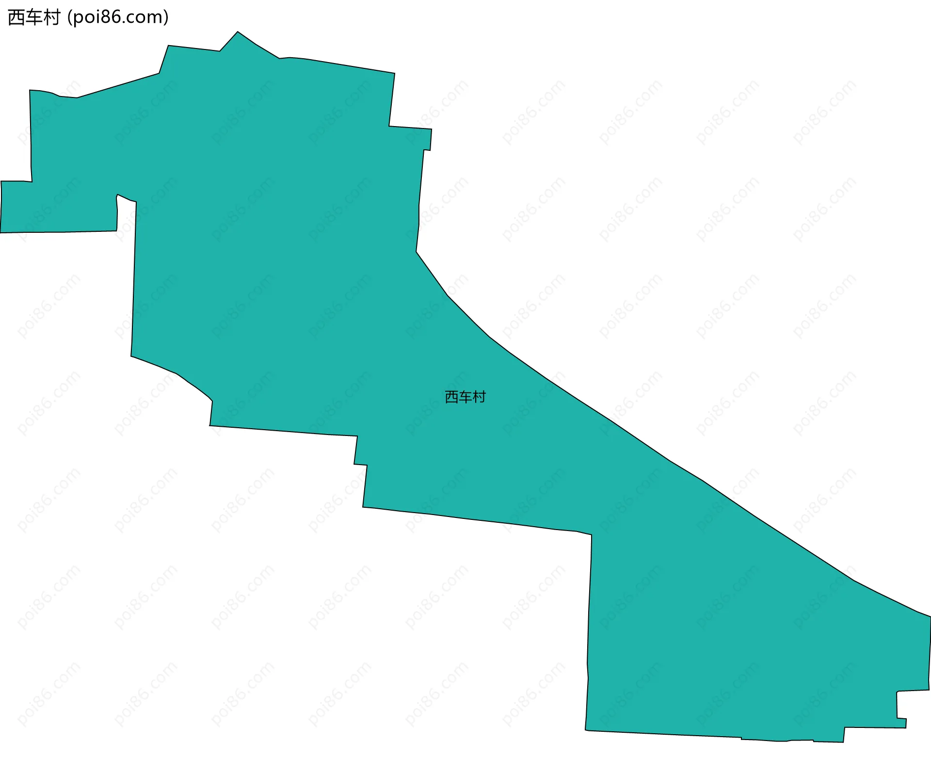 西车村边界地图