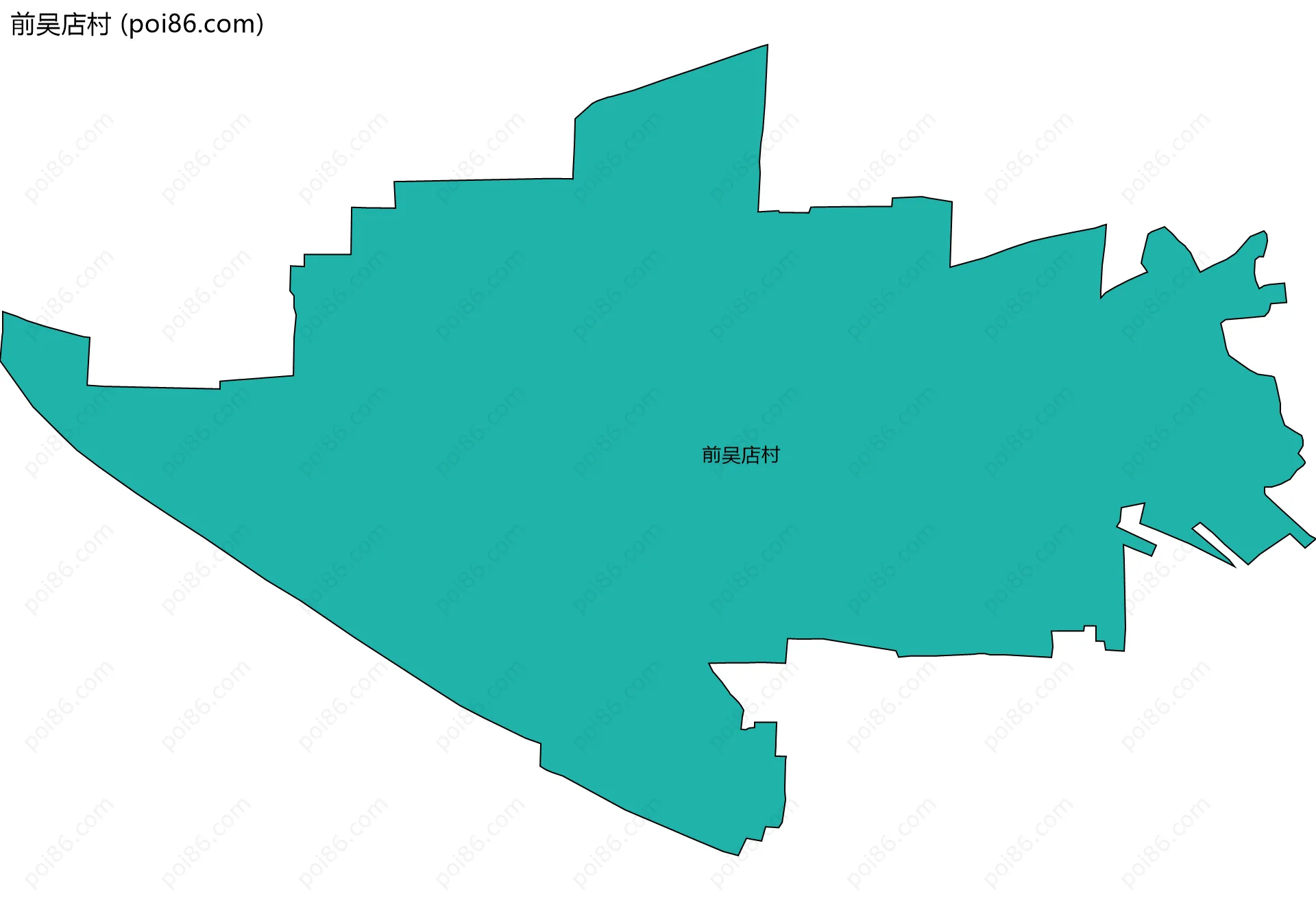 前吴店村边界地图
